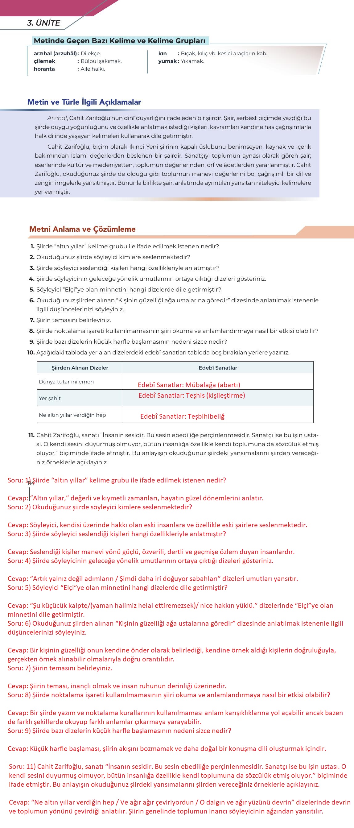 12. Sınıf Meb Yayınları Türk Dili Ve Edebiyatı Ders Kitabı Sayfa 114 Cevapları 12. Sınıf Meb Yayınları Türk Dili Ve Edebiyatı Ders Kitabı Sayfa 114 Cevapları