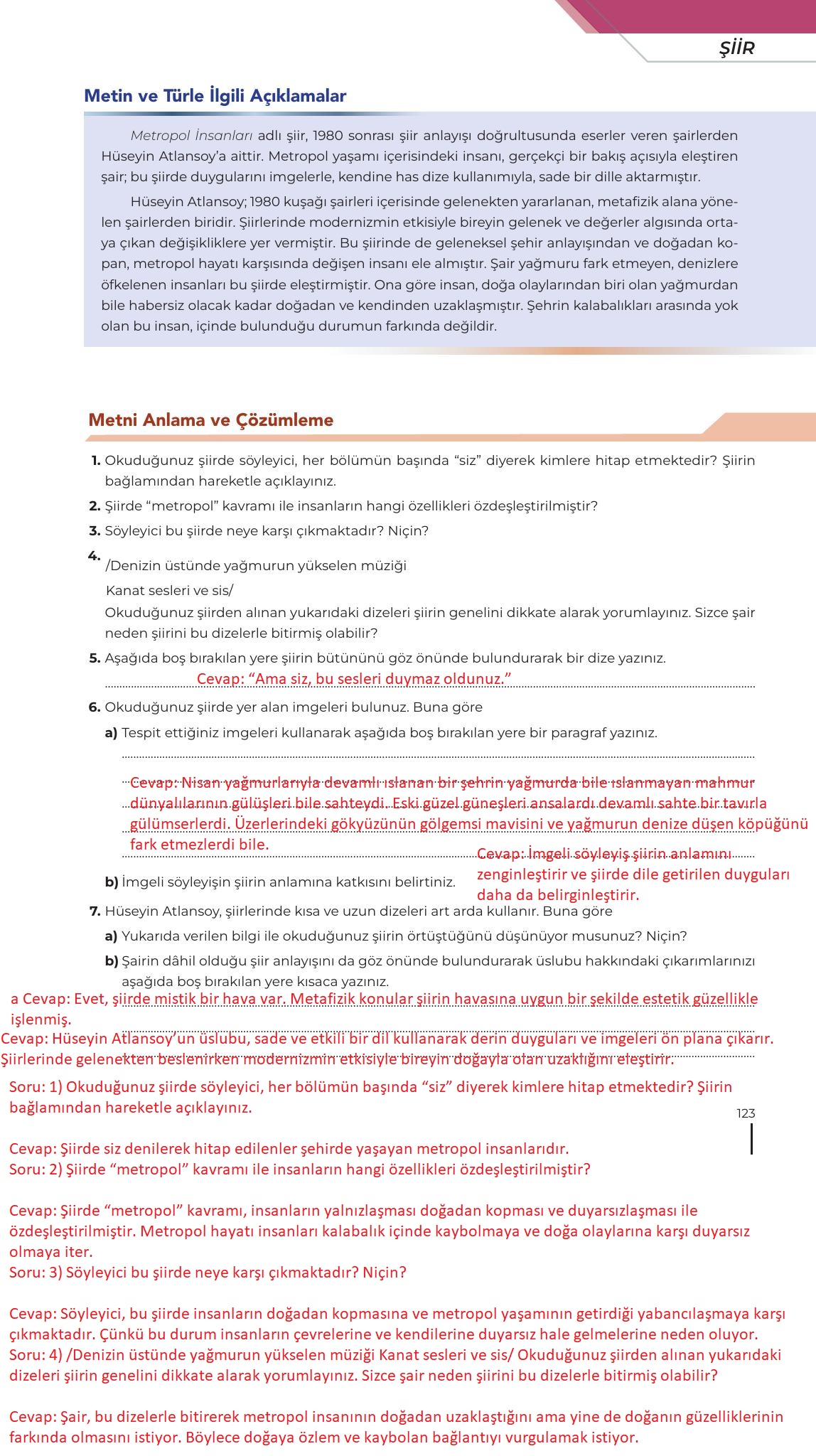 12. Sınıf Meb Yayınları Türk Dili Ve Edebiyatı Ders Kitabı Sayfa 123 Cevapları 12. Sınıf Meb Yayınları Türk Dili Ve Edebiyatı Ders Kitabı Sayfa 123 Cevapları