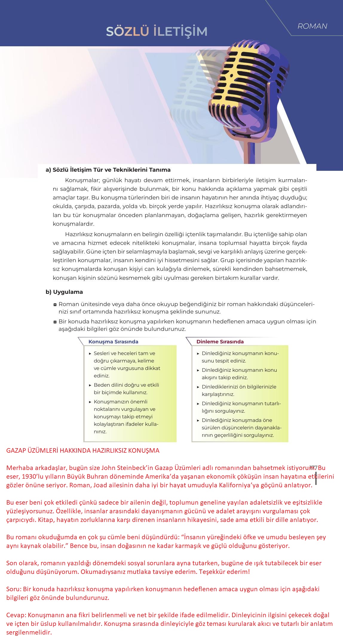 12. Sınıf Meb Yayınları Türk Dili Ve Edebiyatı Ders Kitabı Sayfa 177 Cevapları 12. Sınıf Meb Yayınları Türk Dili Ve Edebiyatı Ders Kitabı Sayfa 177 Cevapları