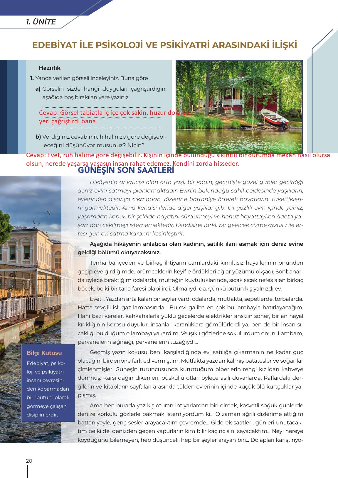 12. Sınıf Meb Yayınları Türk Dili Ve Edebiyatı Ders Kitabı Sayfa 20 Cevapları 12. Sınıf Meb Yayınları Türk Dili Ve Edebiyatı Ders Kitabı Sayfa 20 Cevapları