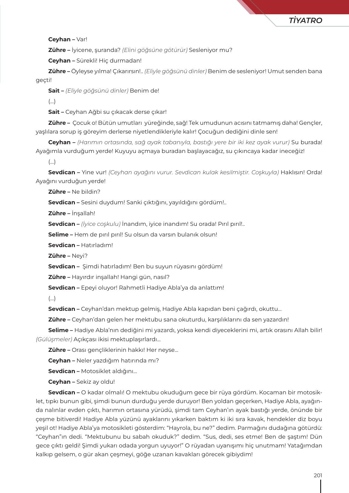 12. Sınıf Meb Yayınları Türk Dili Ve Edebiyatı Ders Kitabı Sayfa 201 Cevapları