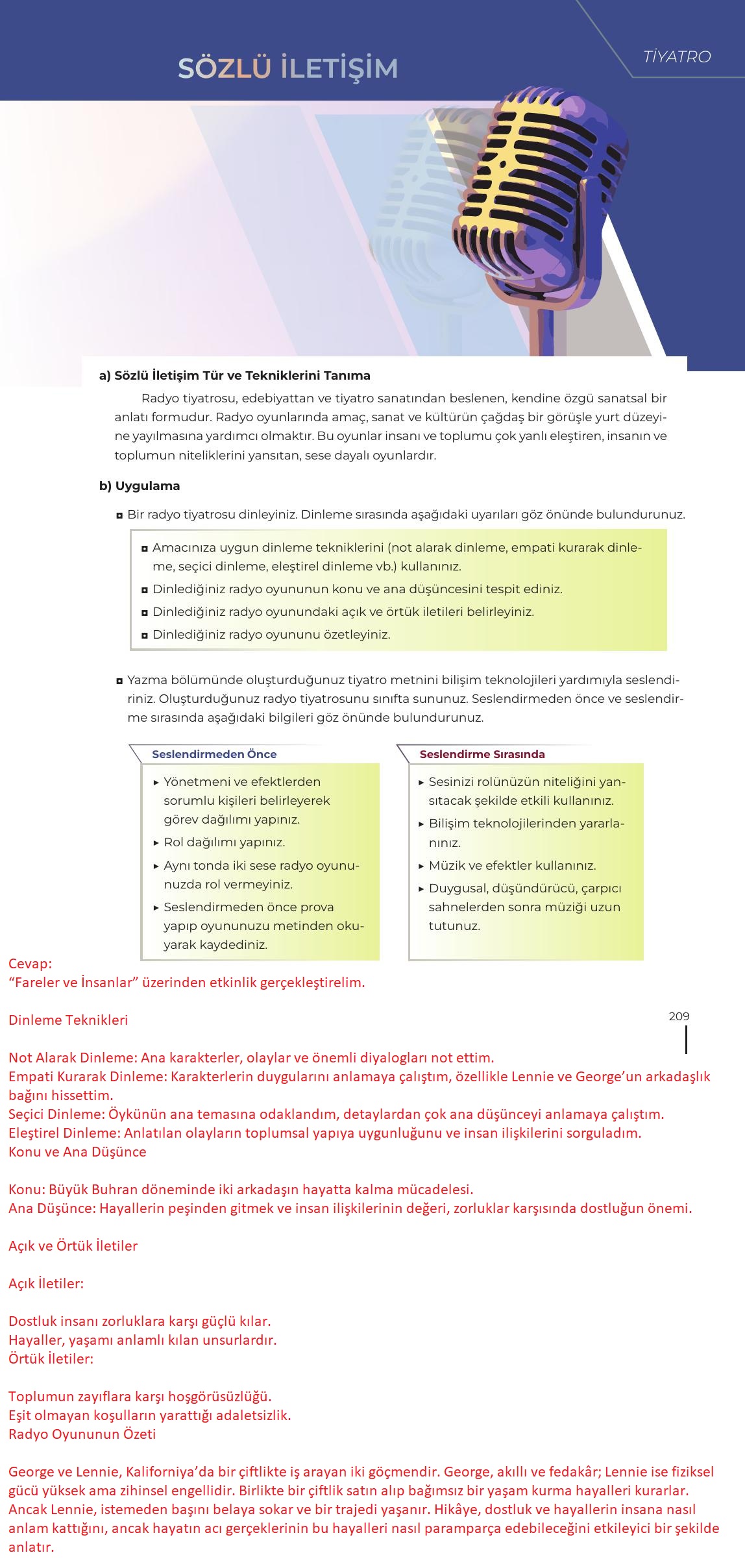 12. Sınıf Meb Yayınları Türk Dili Ve Edebiyatı Ders Kitabı Sayfa 209 Cevapları 12. Sınıf Meb Yayınları Türk Dili Ve Edebiyatı Ders Kitabı Sayfa 209 Cevapları