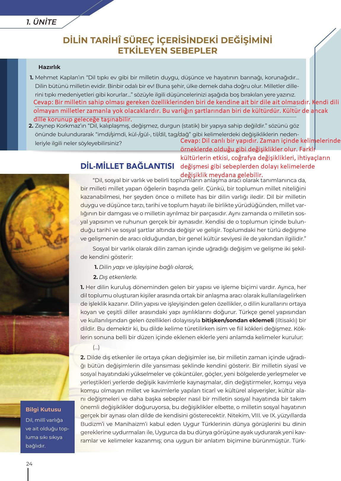 12. Sınıf Meb Yayınları Türk Dili Ve Edebiyatı Ders Kitabı Sayfa 24 Cevapları 12. Sınıf Meb Yayınları Türk Dili Ve Edebiyatı Ders Kitabı Sayfa 24 Cevapları