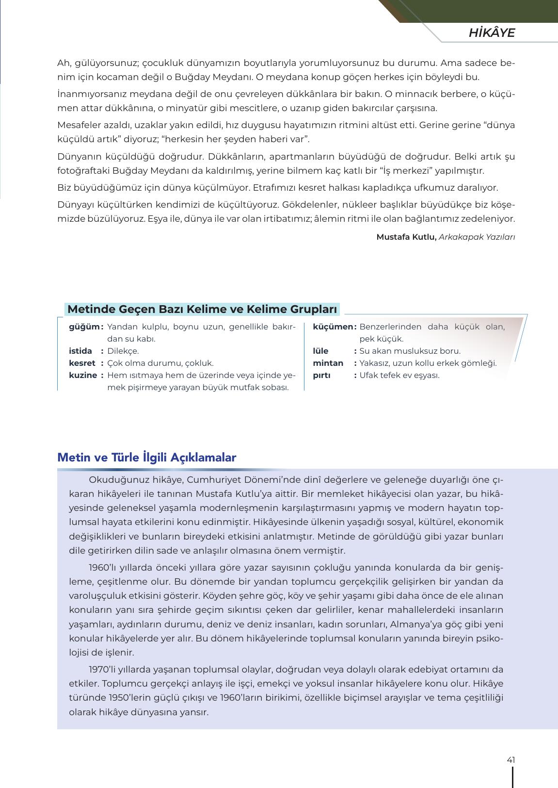 12. Sınıf Meb Yayınları Türk Dili Ve Edebiyatı Ders Kitabı Sayfa 41 Cevapları 12. Sınıf Meb Yayınları Türk Dili Ve Edebiyatı Ders Kitabı Sayfa 41 Cevapları