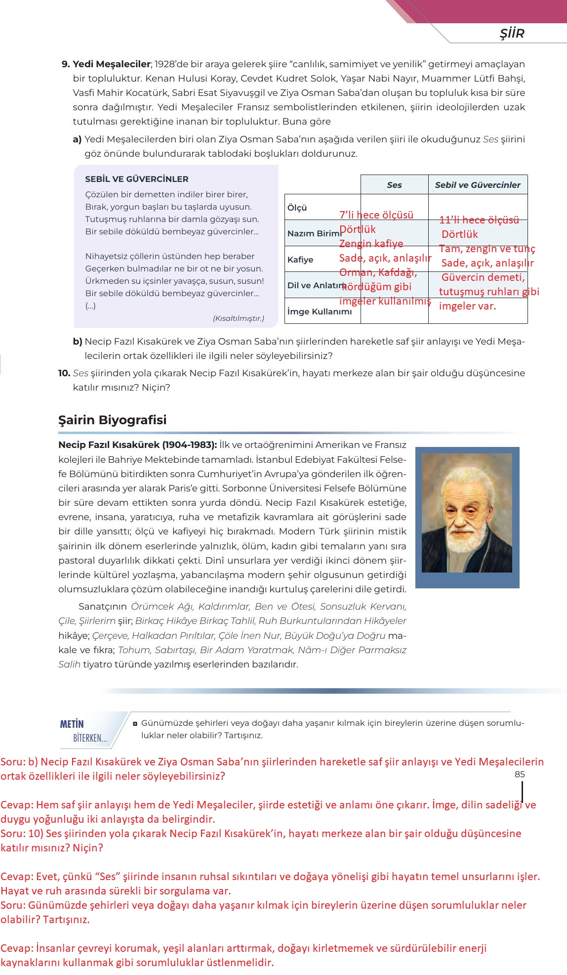 12. Sınıf Meb Yayınları Türk Dili Ve Edebiyatı Ders Kitabı Sayfa 85 Cevapları 12. Sınıf Meb Yayınları Türk Dili Ve Edebiyatı Ders Kitabı Sayfa 85 Cevapları
