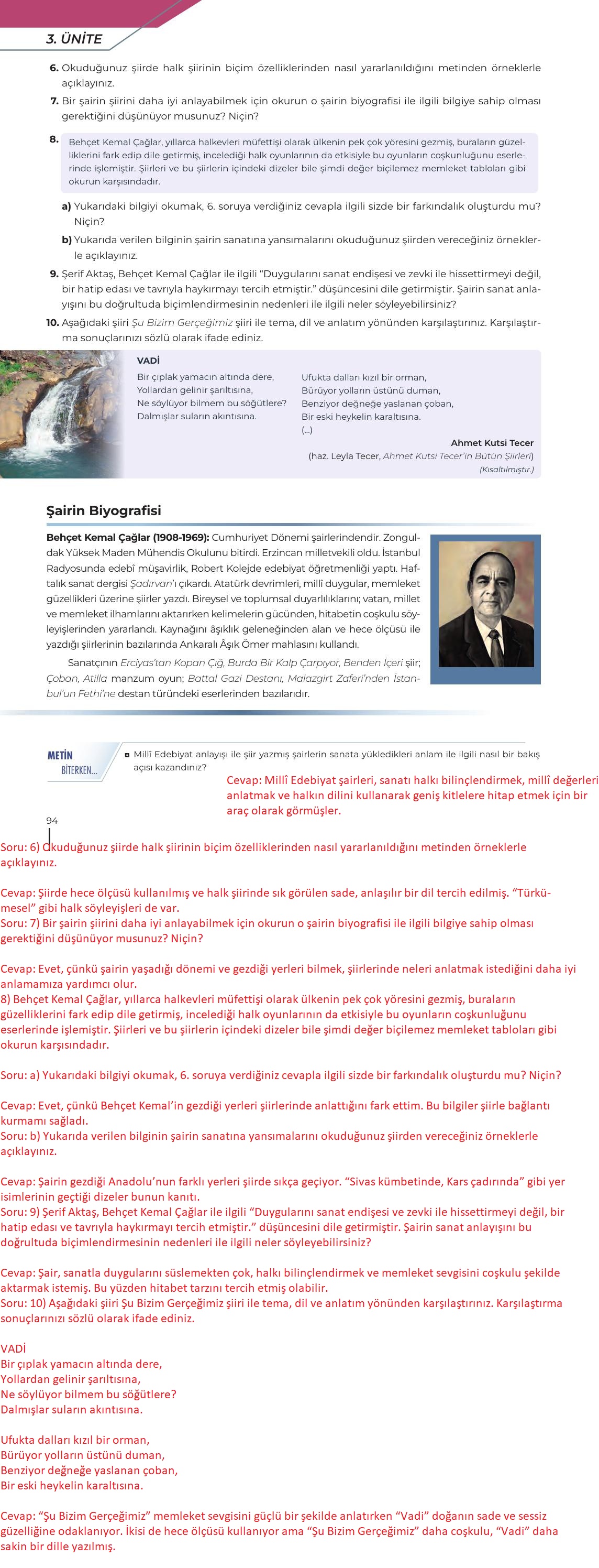 12. Sınıf Meb Yayınları Türk Dili Ve Edebiyatı Ders Kitabı Sayfa 94 Cevapları 12. Sınıf Meb Yayınları Türk Dili Ve Edebiyatı Ders Kitabı Sayfa 94 Cevapları