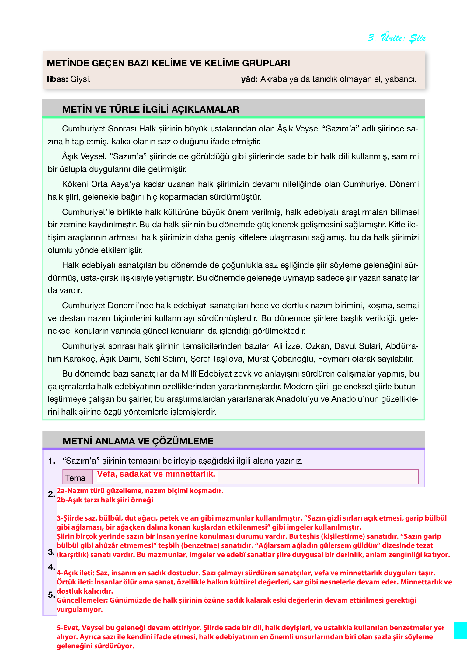12. Sınıf Melis Yayınları Türk Dili Ve Edebiyatı Ders Kitabı Sayfa 133 Cevapları 12. Sınıf Melis Yayınları Türk Dili Ve Edebiyatı Ders Kitabı Sayfa 133 Cevapları