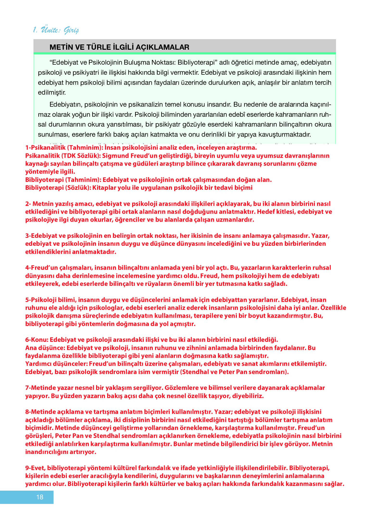 12. Sınıf Melis Yayınları Türk Dili Ve Edebiyatı Ders Kitabı Sayfa 18 Cevapları 12. Sınıf Melis Yayınları Türk Dili Ve Edebiyatı Ders Kitabı Sayfa 18 Cevapları