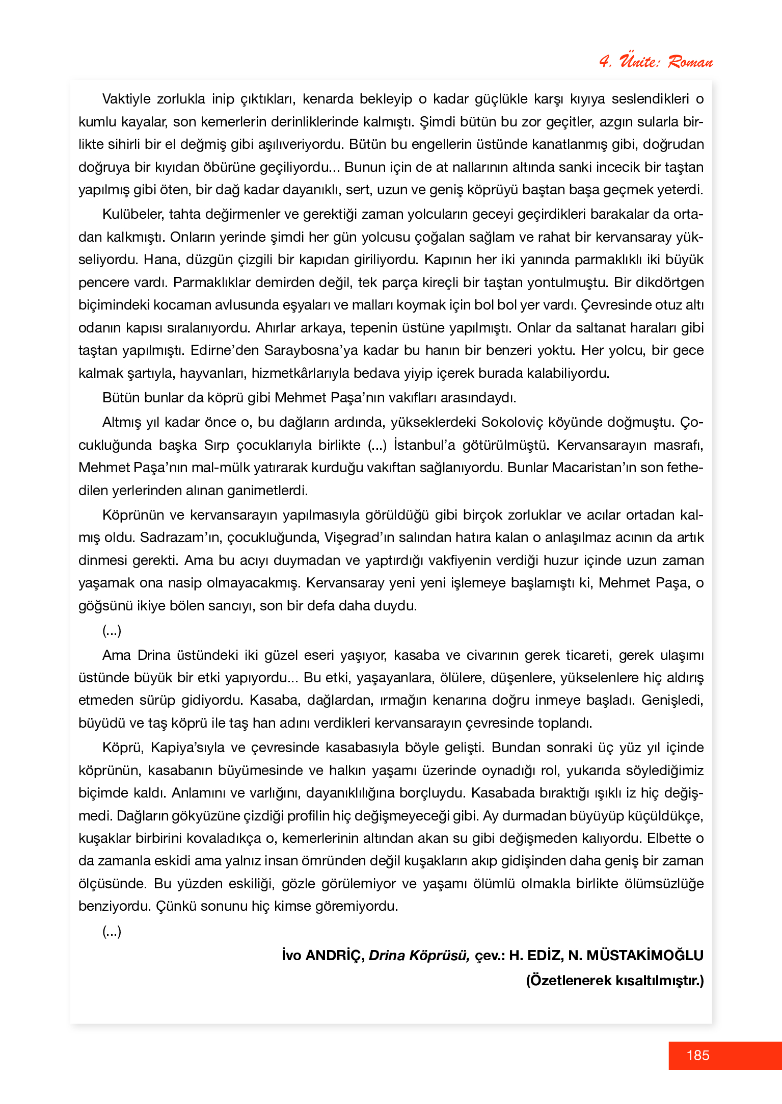 12. Sınıf Melis Yayınları Türk Dili Ve Edebiyatı Ders Kitabı Sayfa 185 Cevapları