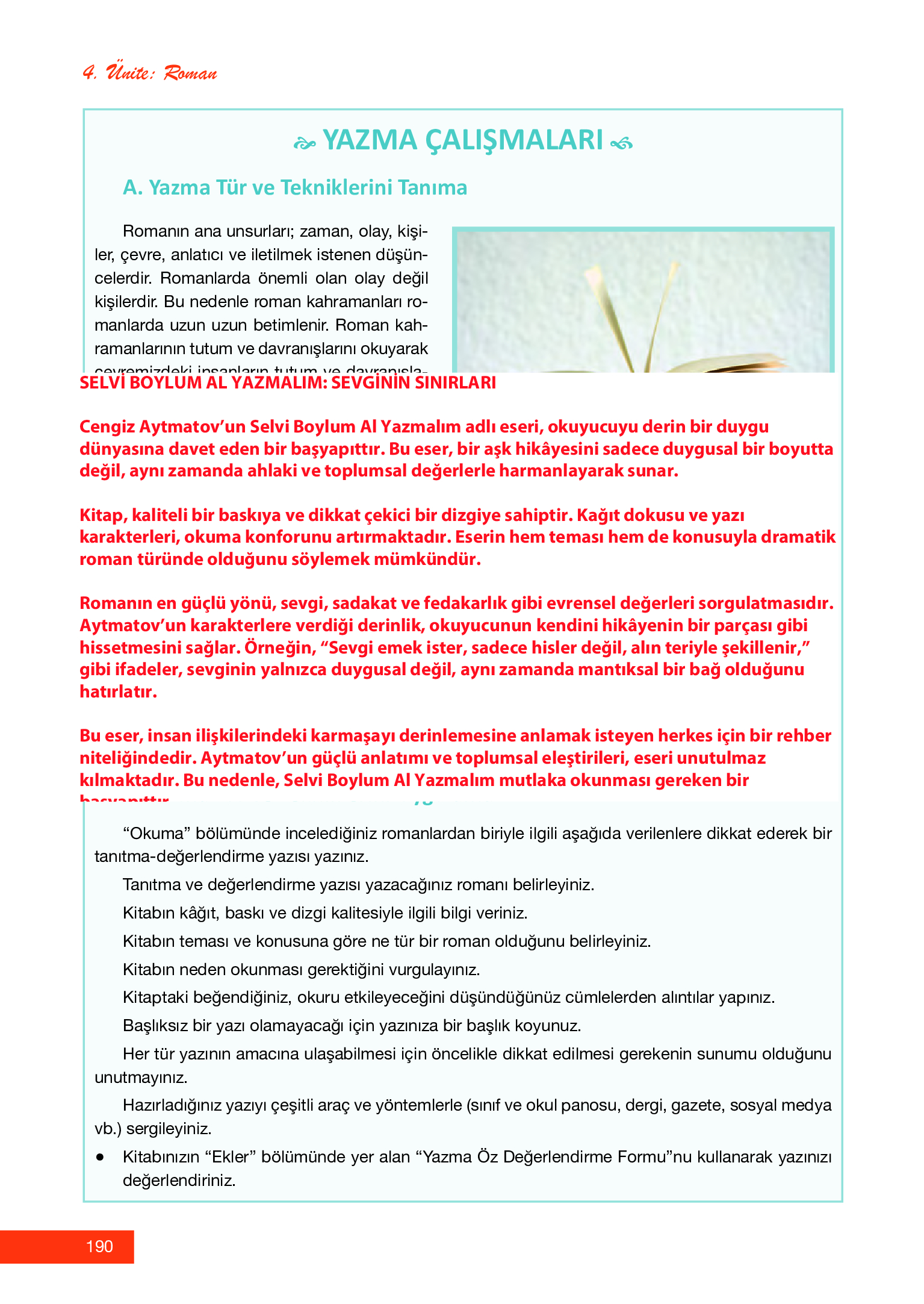 12. Sınıf Melis Yayınları Türk Dili Ve Edebiyatı Ders Kitabı Sayfa 190 Cevapları