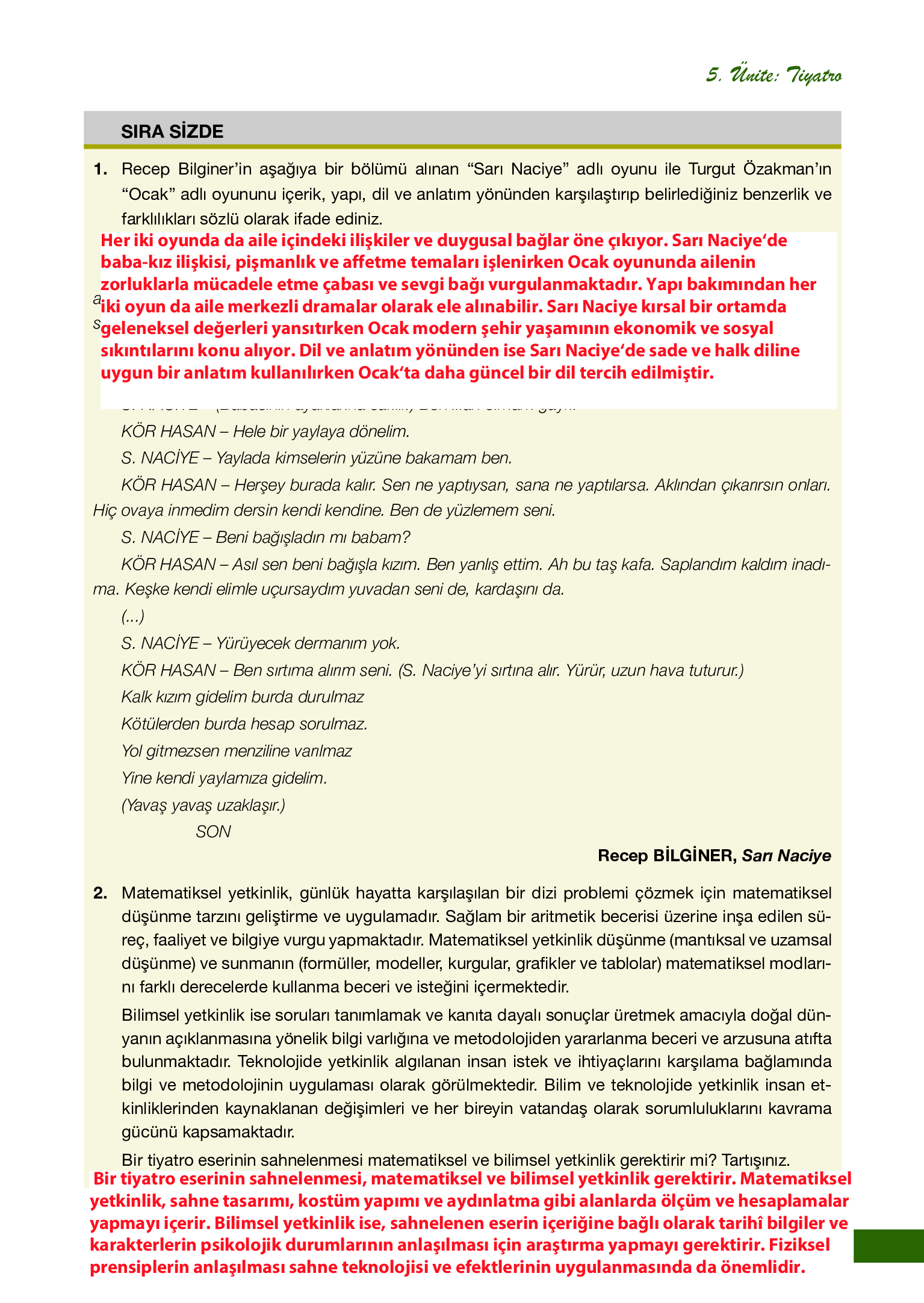 12. Sınıf Melis Yayınları Türk Dili Ve Edebiyatı Ders Kitabı Sayfa 213 Cevapları
