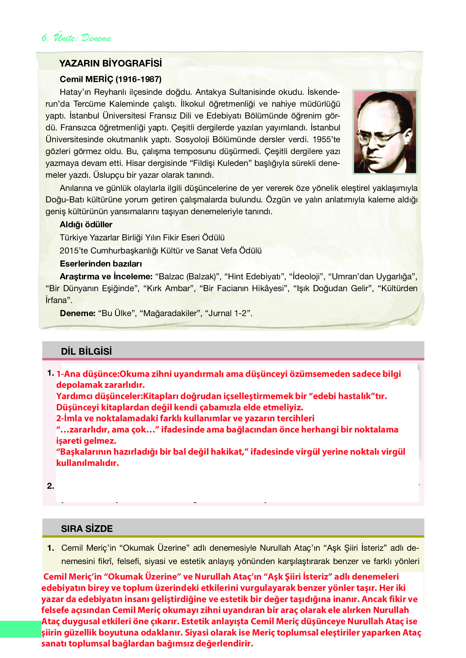 12. Sınıf Melis Yayınları Türk Dili Ve Edebiyatı Ders Kitabı Sayfa 246 Cevapları