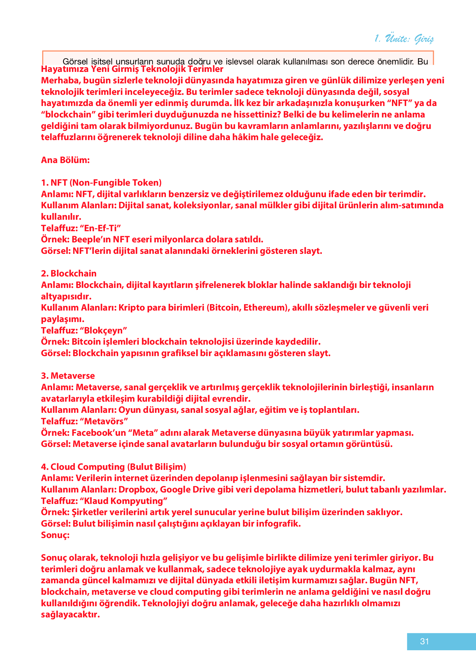 12. Sınıf Melis Yayınları Türk Dili Ve Edebiyatı Ders Kitabı Sayfa 31 Cevapları