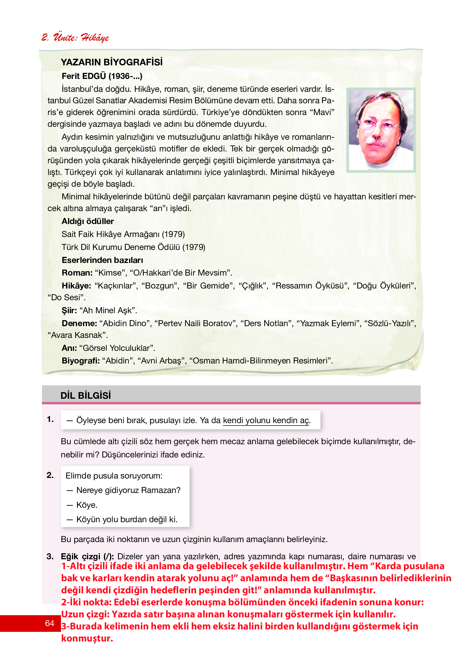 12. Sınıf Melis Yayınları Türk Dili Ve Edebiyatı Ders Kitabı Sayfa 64 Cevapları