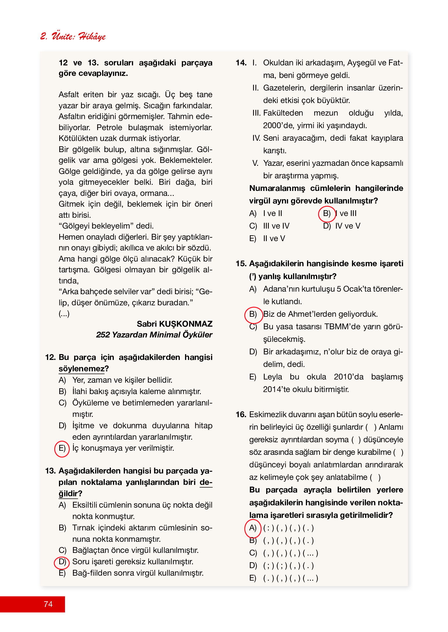 12. Sınıf Melis Yayınları Türk Dili Ve Edebiyatı Ders Kitabı Sayfa 74 Cevapları 12. Sınıf Melis Yayınları Türk Dili Ve Edebiyatı Ders Kitabı Sayfa 74 Cevapları