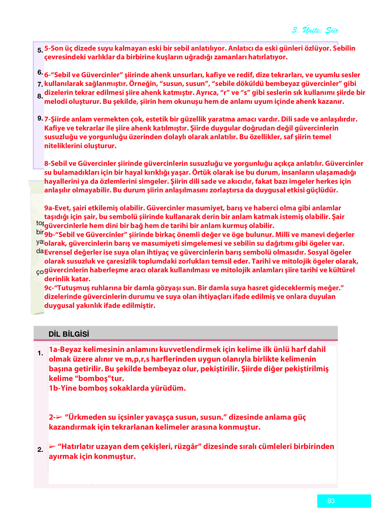 12. Sınıf Melis Yayınları Türk Dili Ve Edebiyatı Ders Kitabı Sayfa 83 Cevapları 12. Sınıf Melis Yayınları Türk Dili Ve Edebiyatı Ders Kitabı Sayfa 83 Cevapları