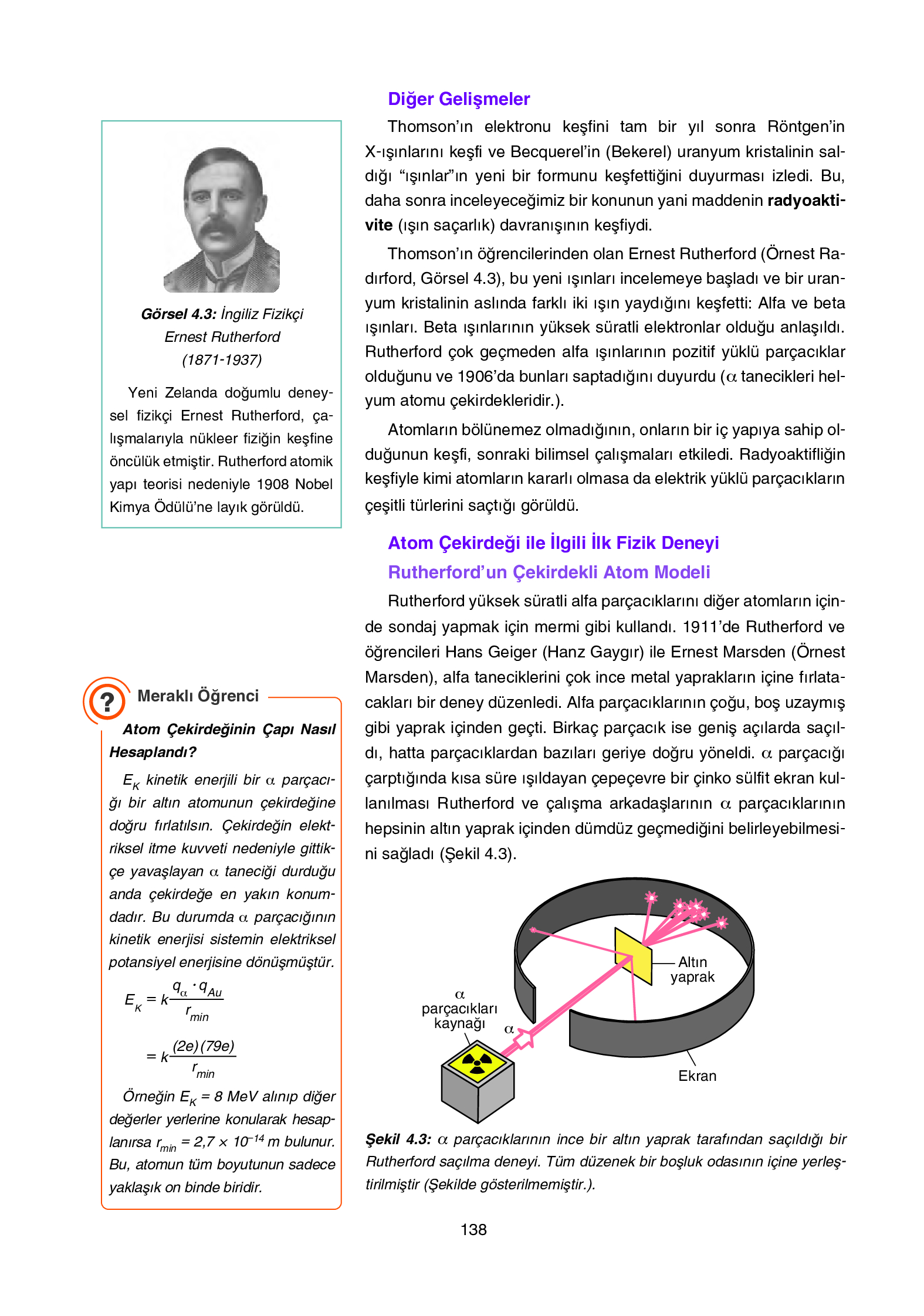 12. Sınıf Yıldırım Yayınları Fizik Ders Kitabı Sayfa 138 Cevapları 12. Sınıf Yıldırım Yayınları Fizik Ders Kitabı Sayfa 138 Cevapları