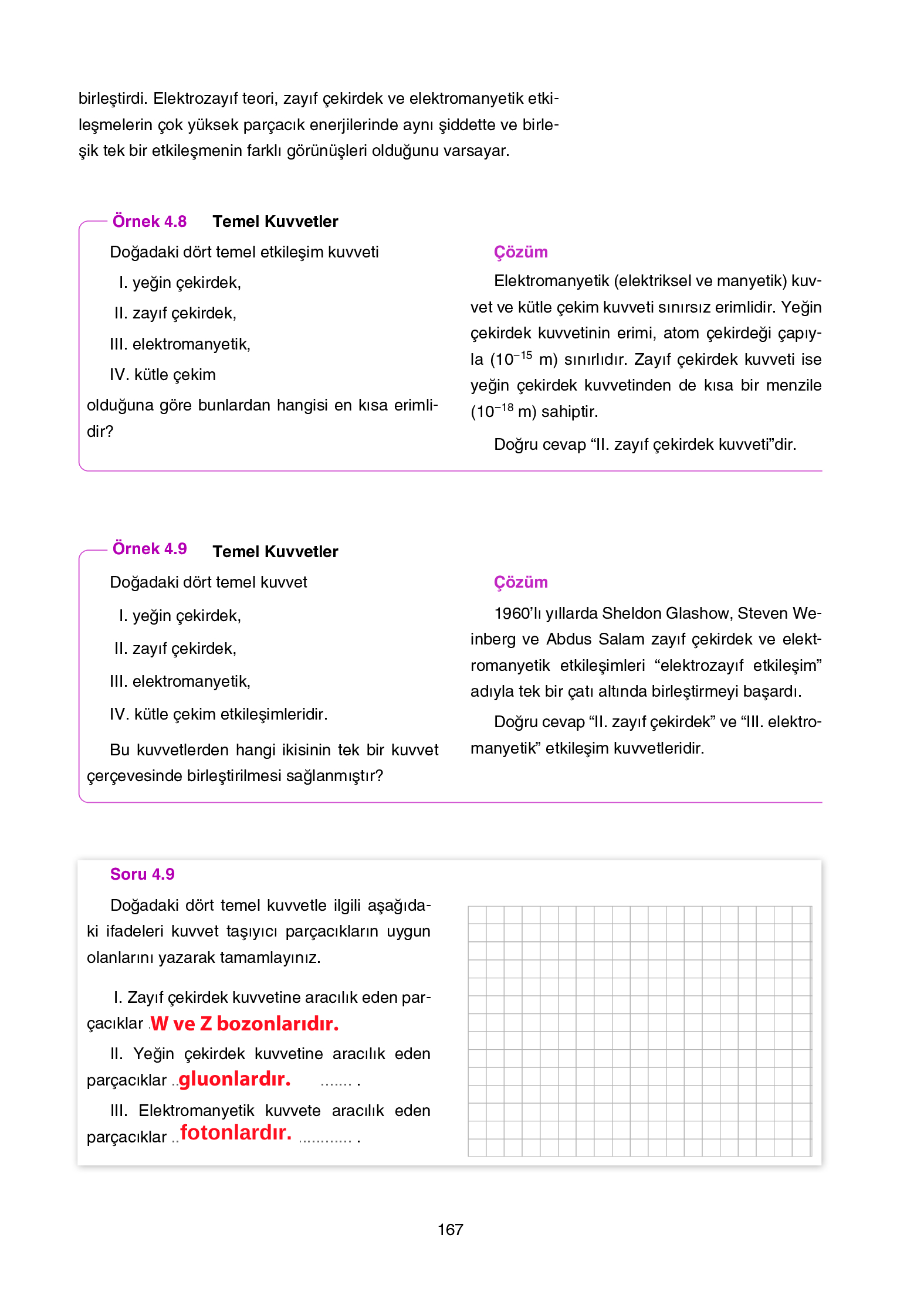 12. Sınıf Yıldırım Yayınları Fizik Ders Kitabı Sayfa 167 Cevapları