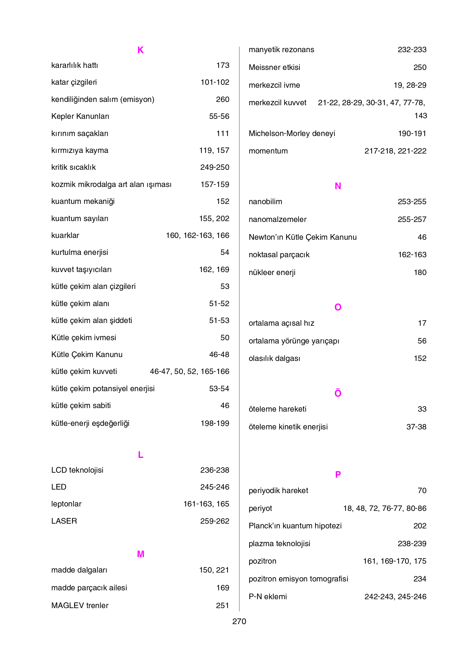 12. Sınıf Yıldırım Yayınları Fizik Ders Kitabı Sayfa 270 Cevapları