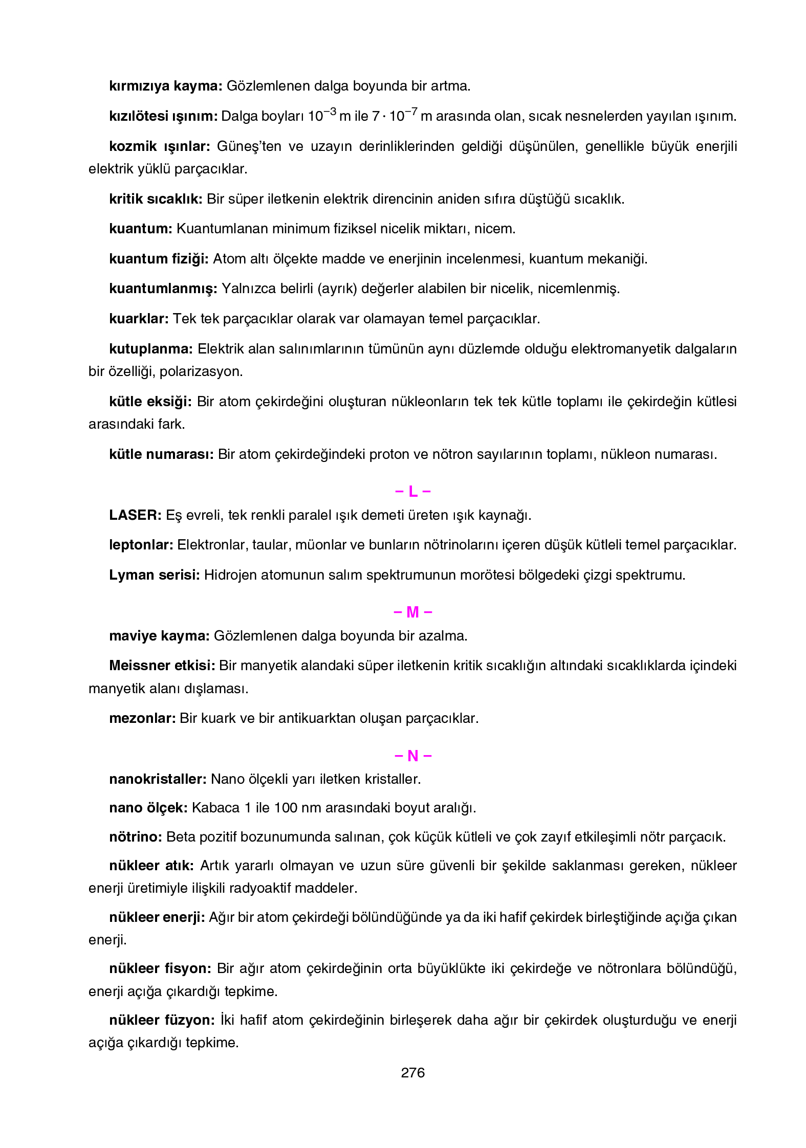 12. Sınıf Yıldırım Yayınları Fizik Ders Kitabı Sayfa 276 Cevapları