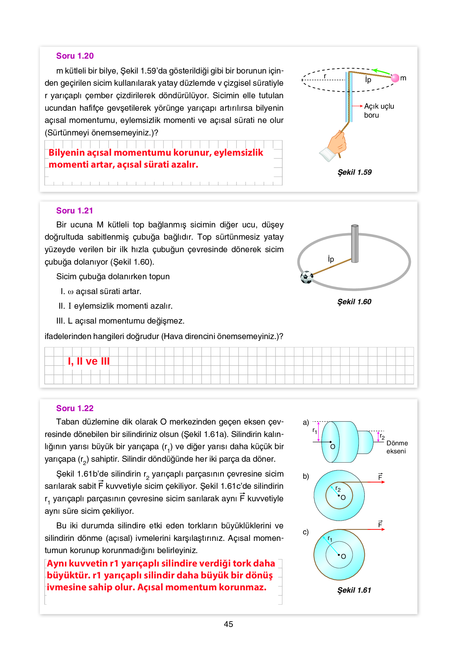 12. Sınıf Yıldırım Yayınları Fizik Ders Kitabı Sayfa 45 Cevapları