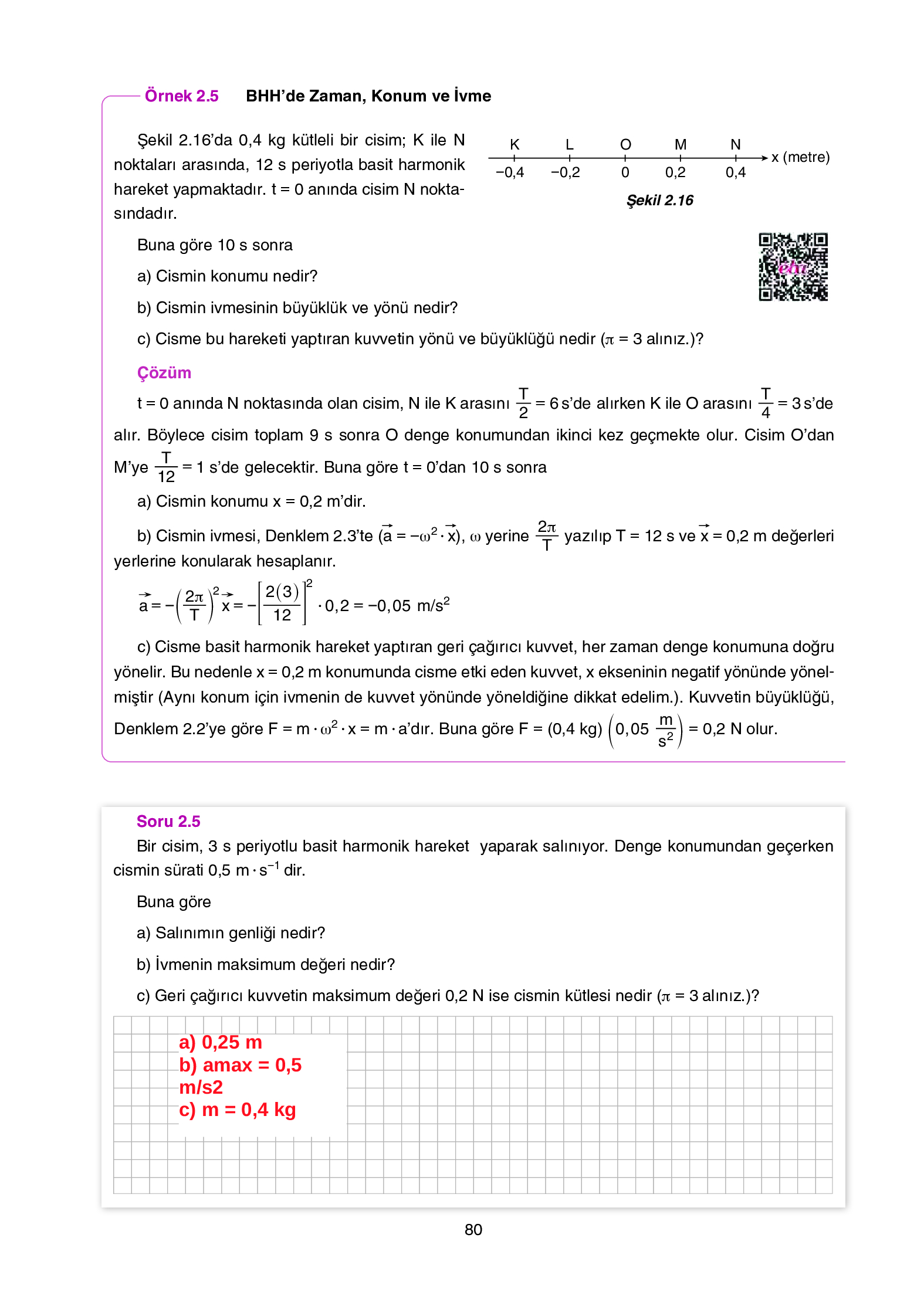 12. Sınıf Yıldırım Yayınları Fizik Ders Kitabı Sayfa 80 Cevapları