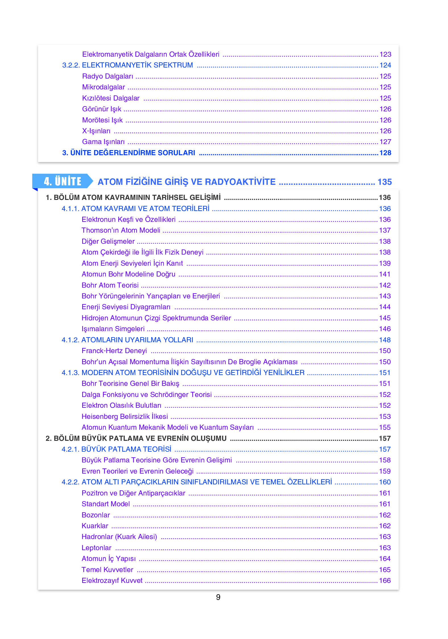 12. Sınıf Yıldırım Yayınları Fizik Ders Kitabı Sayfa 9 Cevapları