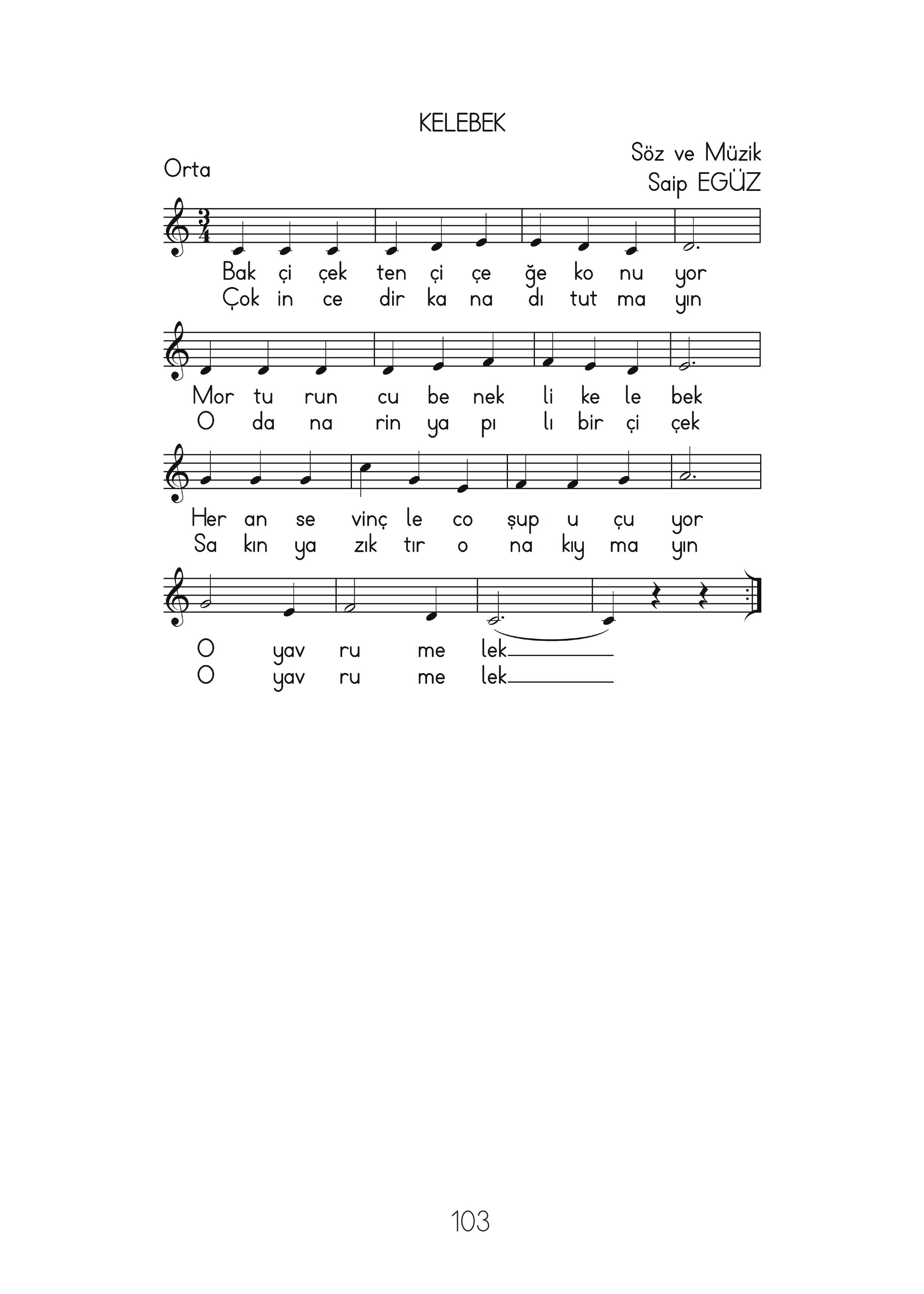 2. Sınıf Hecce Yayıncılık Müzik Ders Kitabı Sayfa 103 Cevapları 2. Sınıf Hecce Yayıncılık Müzik Ders Kitabı Sayfa 103 Cevapları