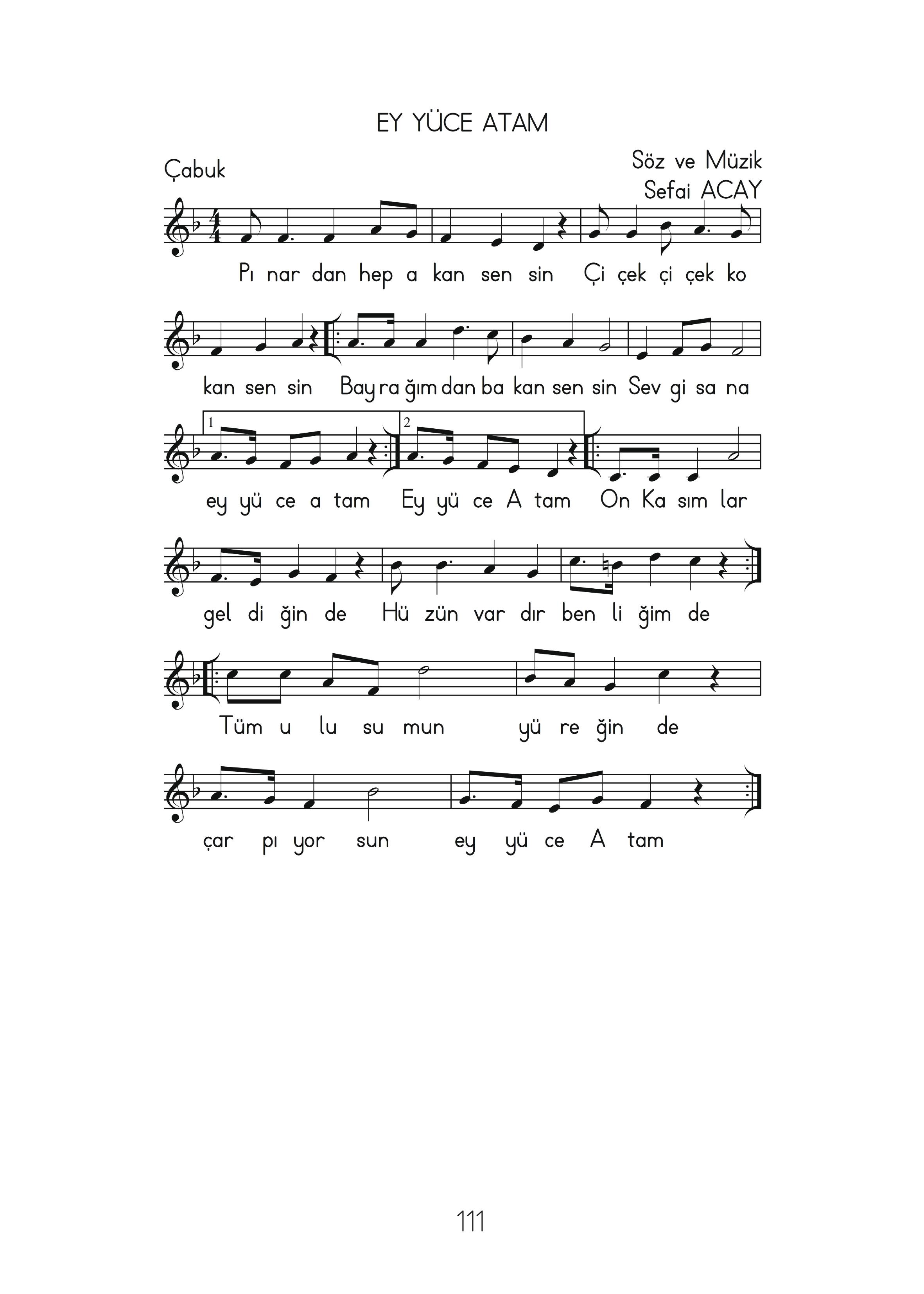 2. Sınıf Hecce Yayıncılık Müzik Ders Kitabı Sayfa 111 Cevapları 2. Sınıf Hecce Yayıncılık Müzik Ders Kitabı Sayfa 111 Cevapları