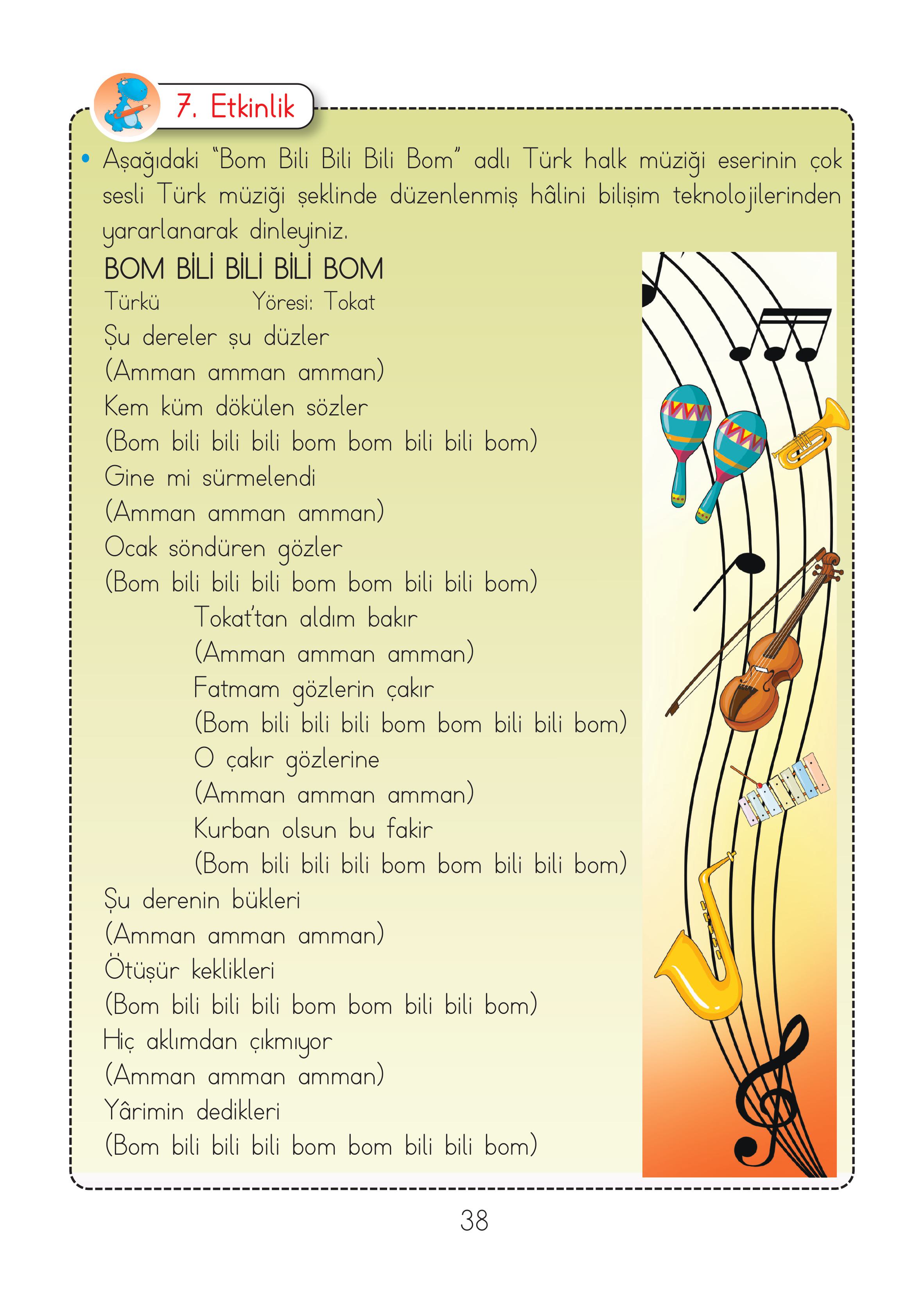 2. Sınıf Hecce Yayıncılık Müzik Ders Kitabı Sayfa 38 Cevapları
