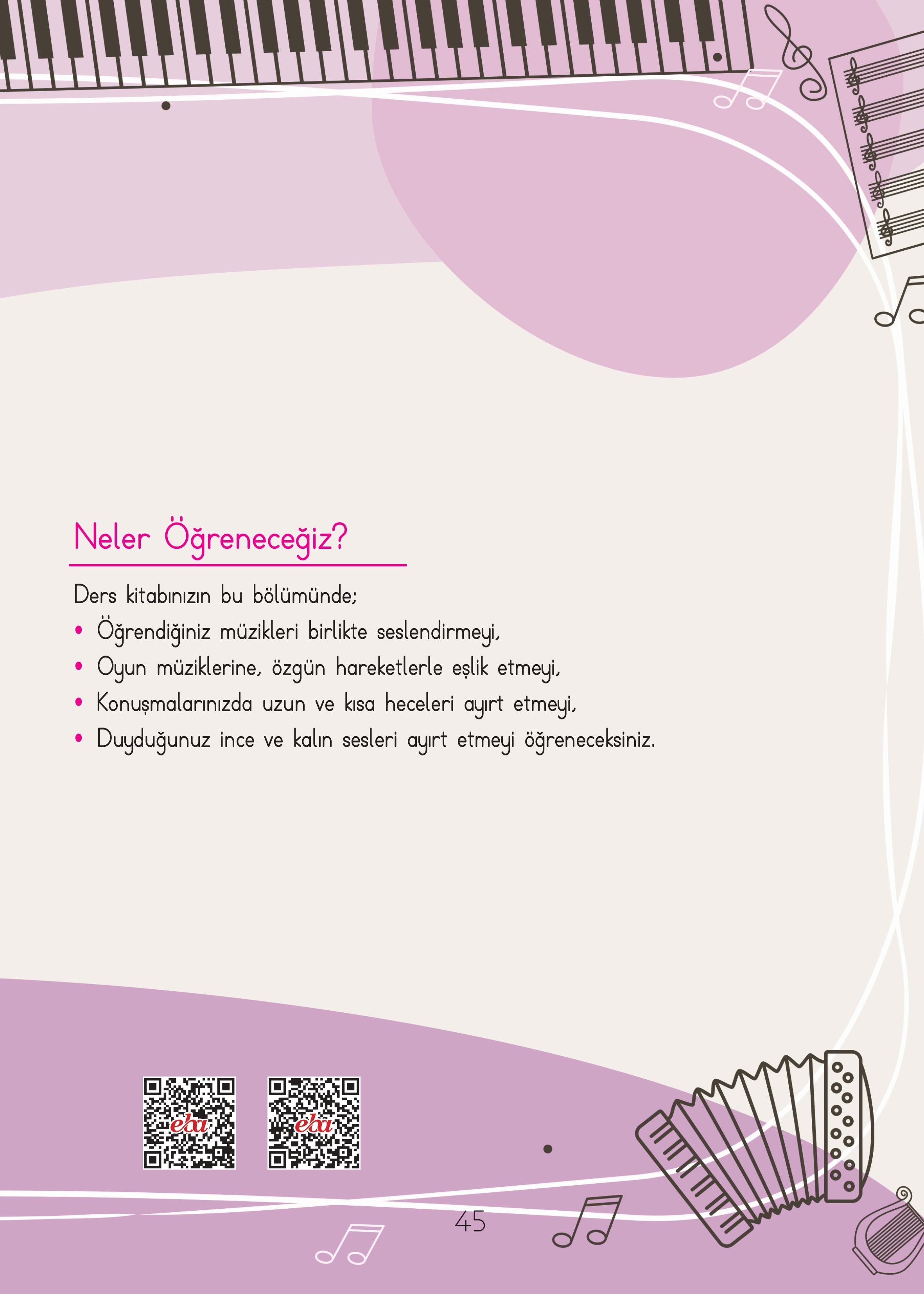 2. Sınıf Hecce Yayıncılık Müzik Ders Kitabı Sayfa 45 Cevapları