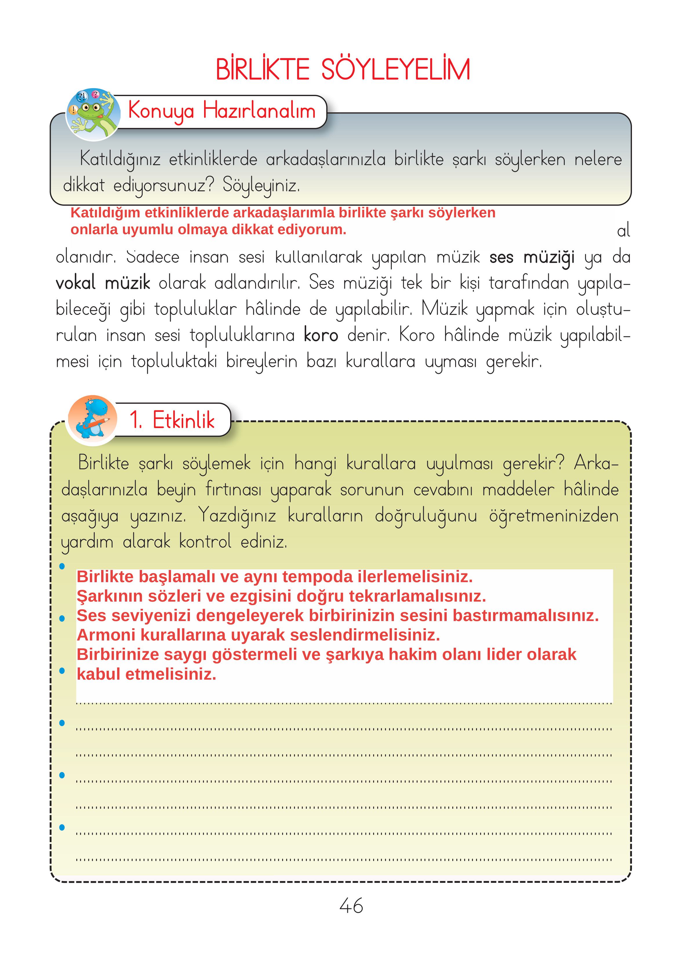 2. Sınıf Hecce Yayıncılık Müzik Ders Kitabı Sayfa 46 Cevapları 2. Sınıf Hecce Yayıncılık Müzik Ders Kitabı Sayfa 46 Cevapları