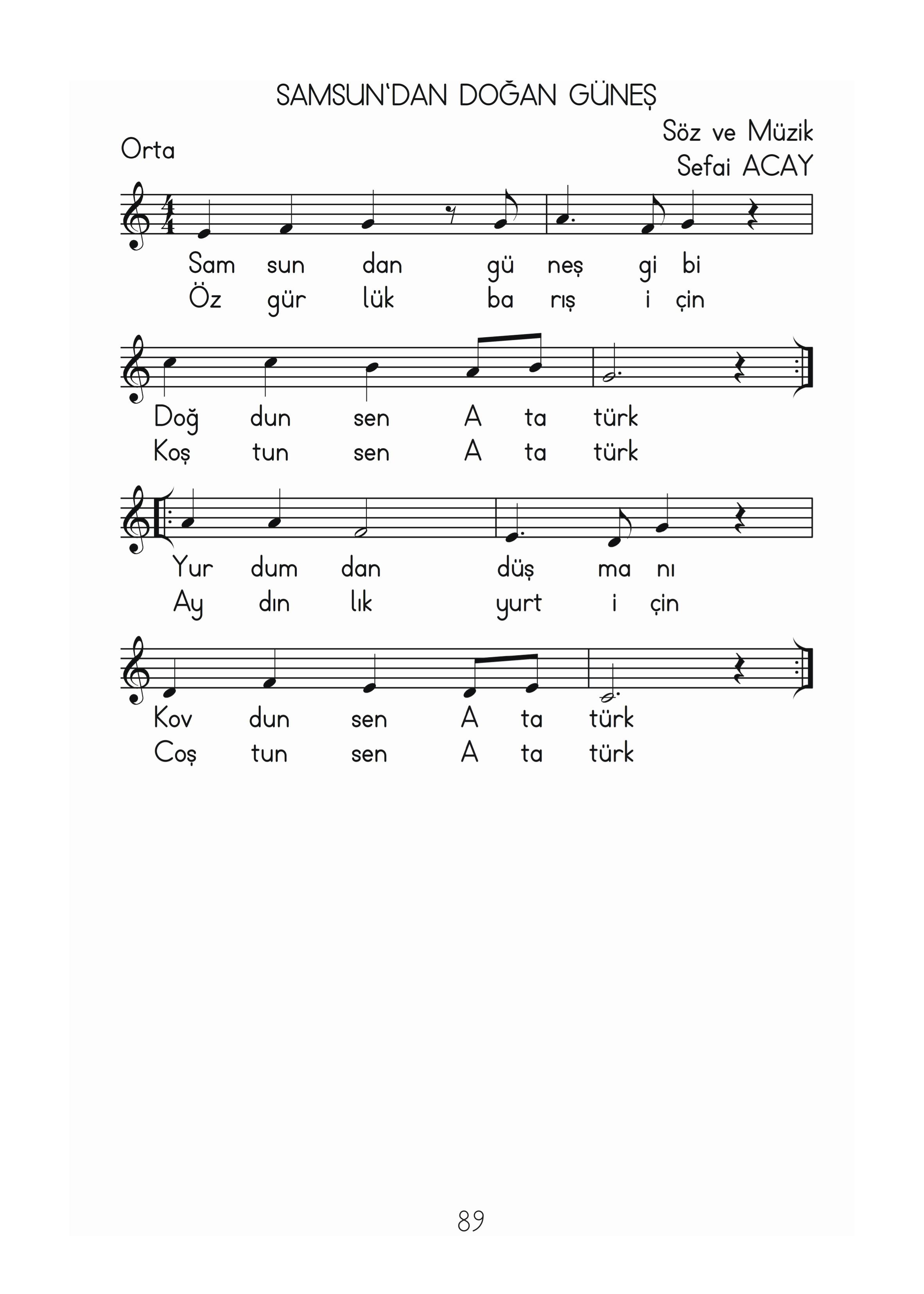 2. Sınıf Hecce Yayıncılık Müzik Ders Kitabı Sayfa 89 Cevapları 2. Sınıf Hecce Yayıncılık Müzik Ders Kitabı Sayfa 89 Cevapları