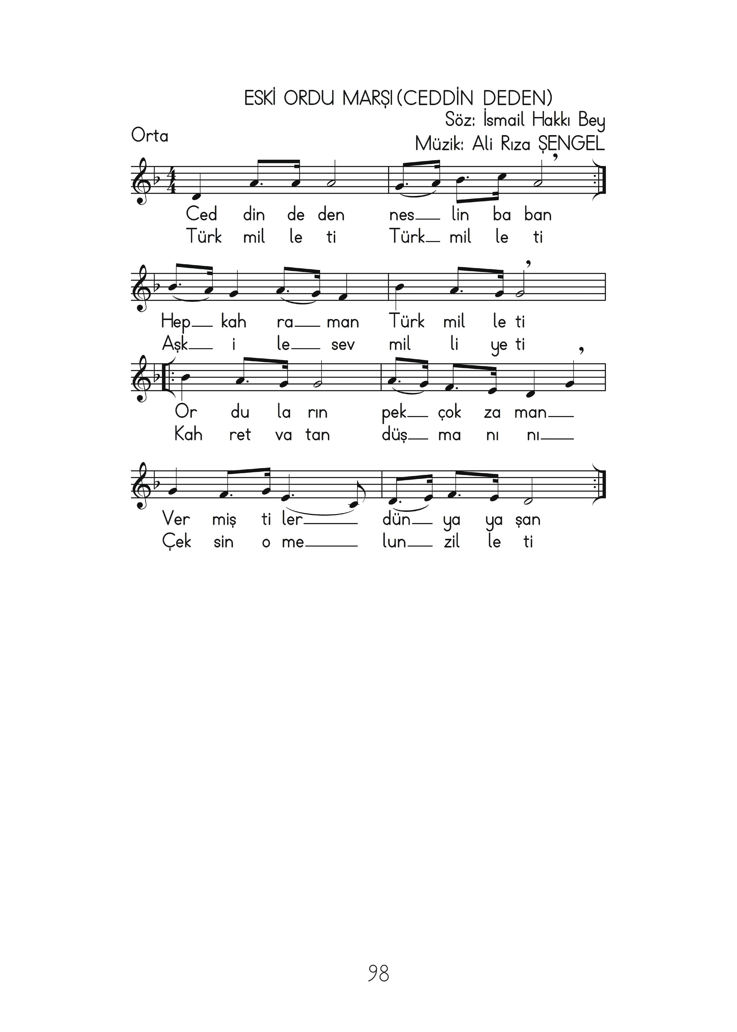 2. Sınıf Hecce Yayıncılık Müzik Ders Kitabı Sayfa 98 Cevapları
