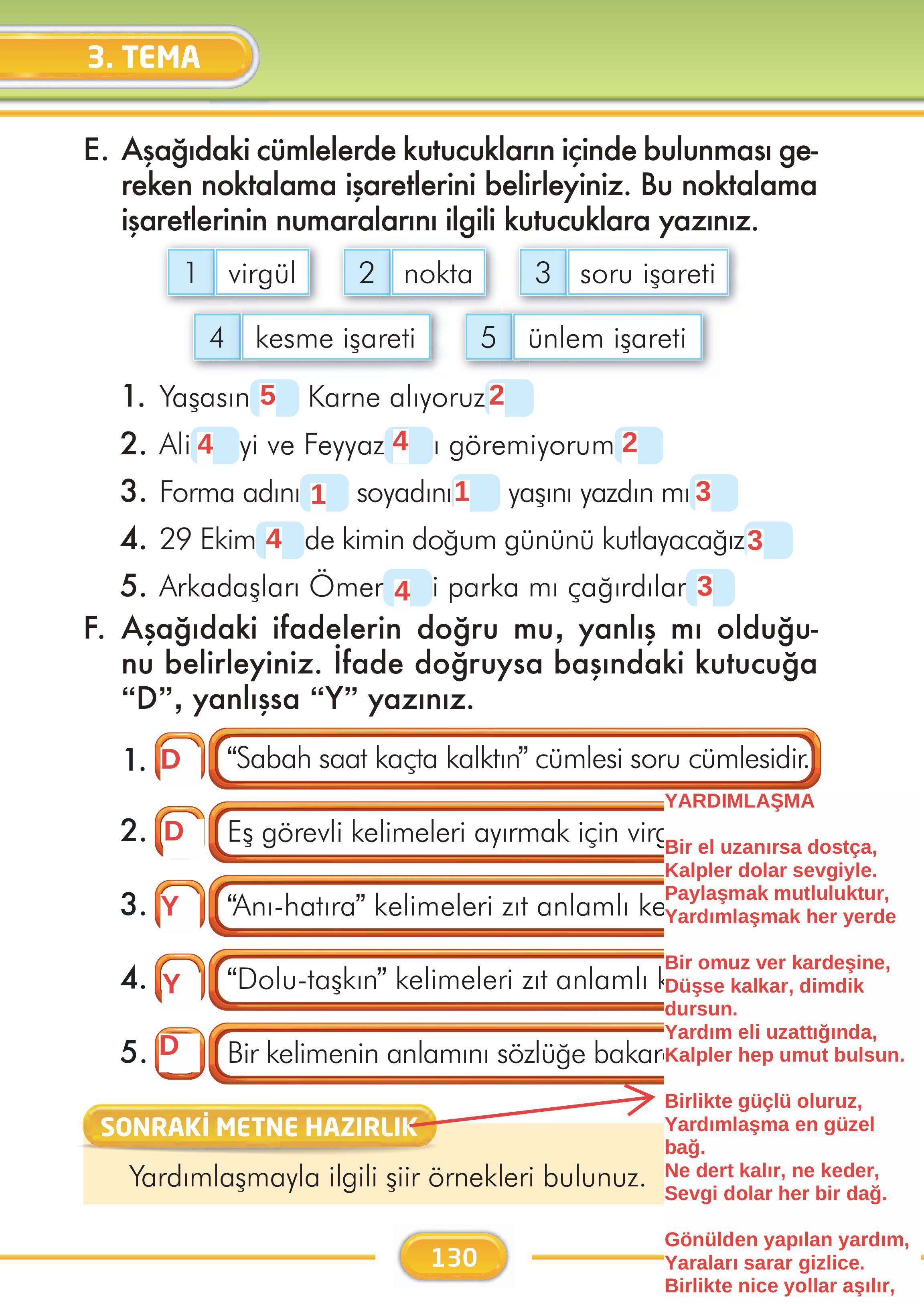 2. Sınıf İlke Yayınları Türkçe Ders Kitabı Sayfa 130 Cevapları 2. Sınıf İlke Yayınları Türkçe Ders Kitabı Sayfa 130 Cevapları