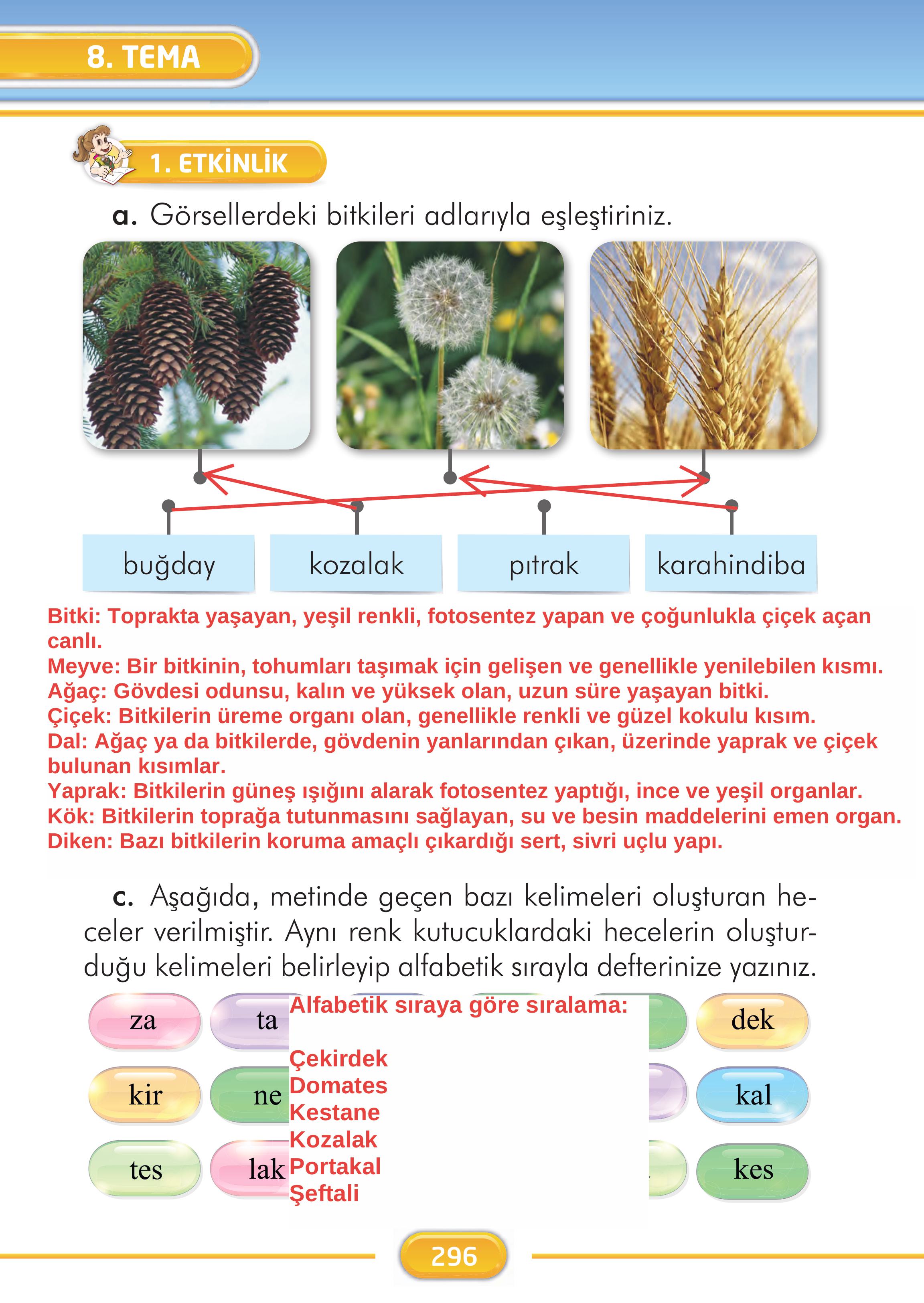 2. Sınıf İlke Yayınları Türkçe Ders Kitabı Sayfa 296 Cevapları 2. Sınıf İlke Yayınları Türkçe Ders Kitabı Sayfa 296 Cevapları