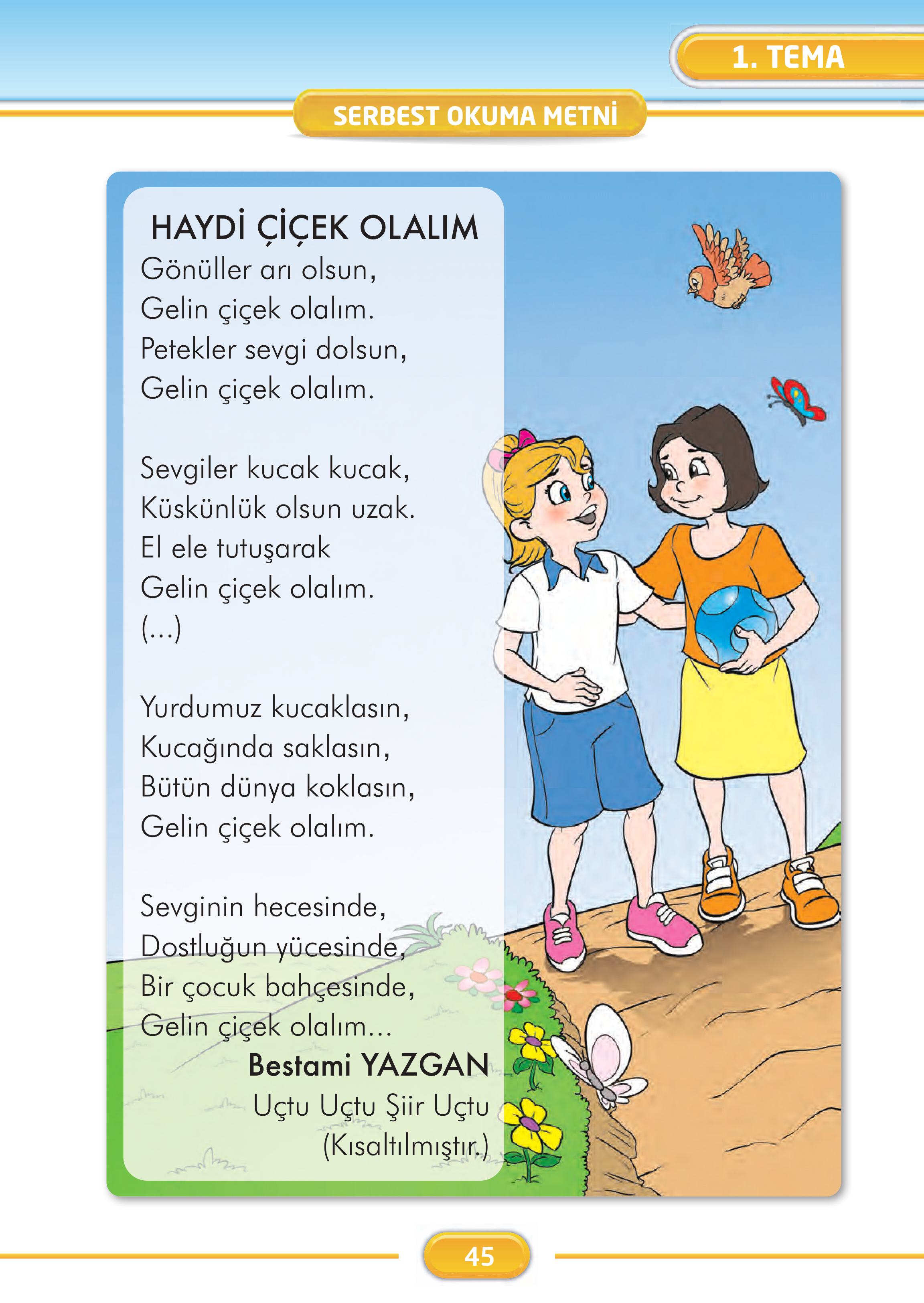 2. Sınıf İlke Yayınları Türkçe Ders Kitabı Sayfa 45 Cevapları