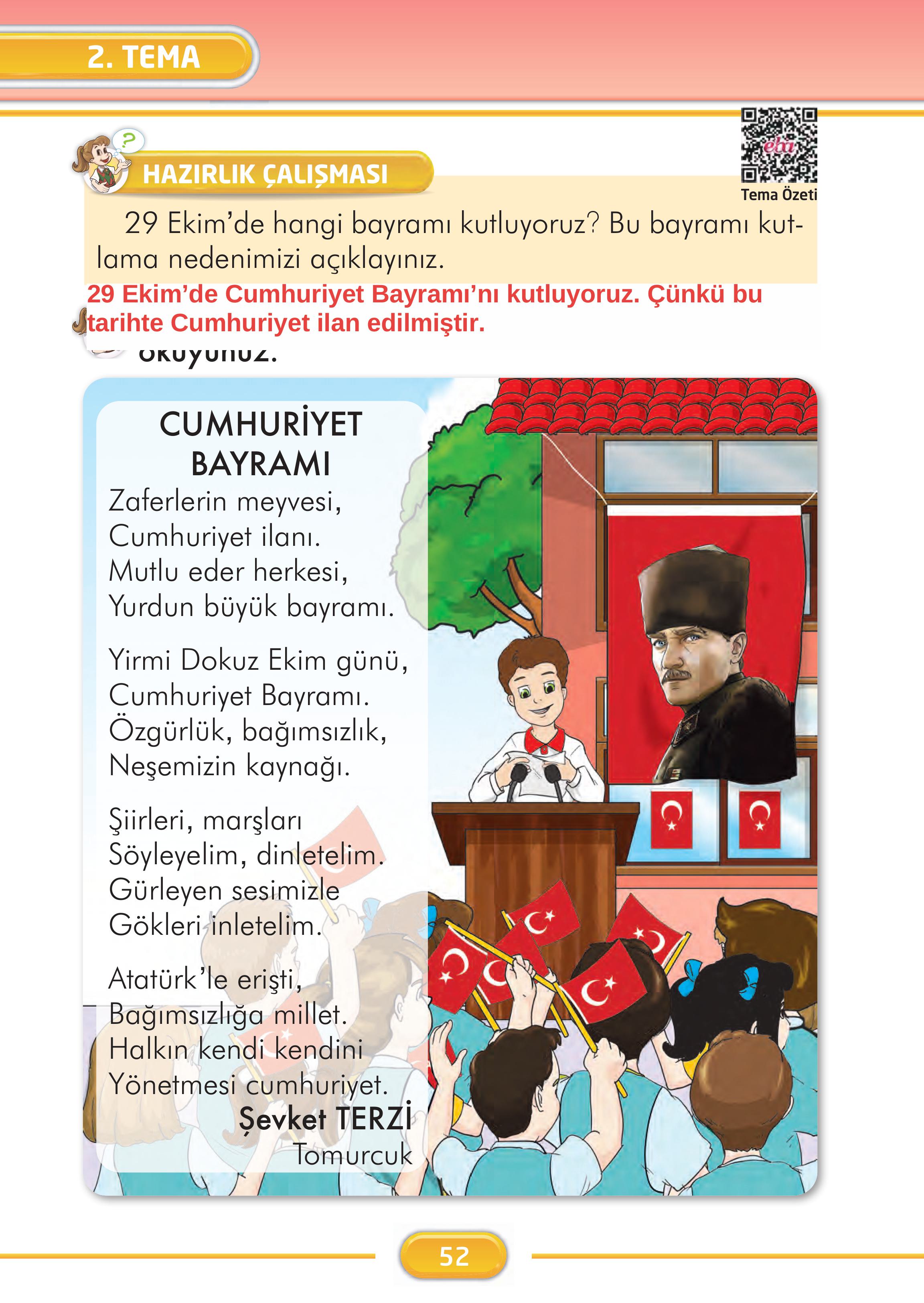 2. Sınıf İlke Yayınları Türkçe Ders Kitabı Sayfa 52 Cevapları 2. Sınıf İlke Yayınları Türkçe Ders Kitabı Sayfa 52 Cevapları