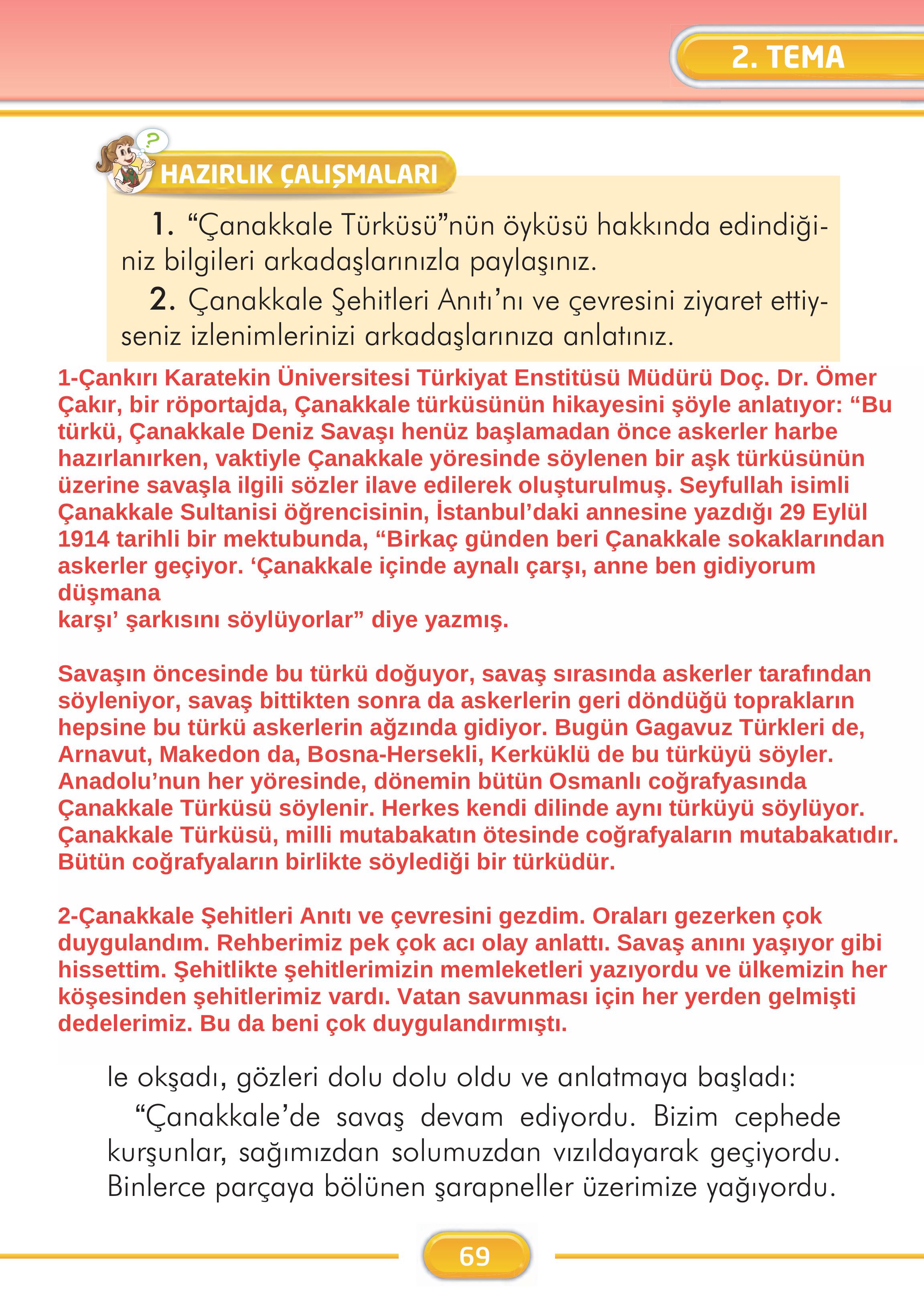 2. Sınıf İlke Yayınları Türkçe Ders Kitabı Sayfa 69 Cevapları