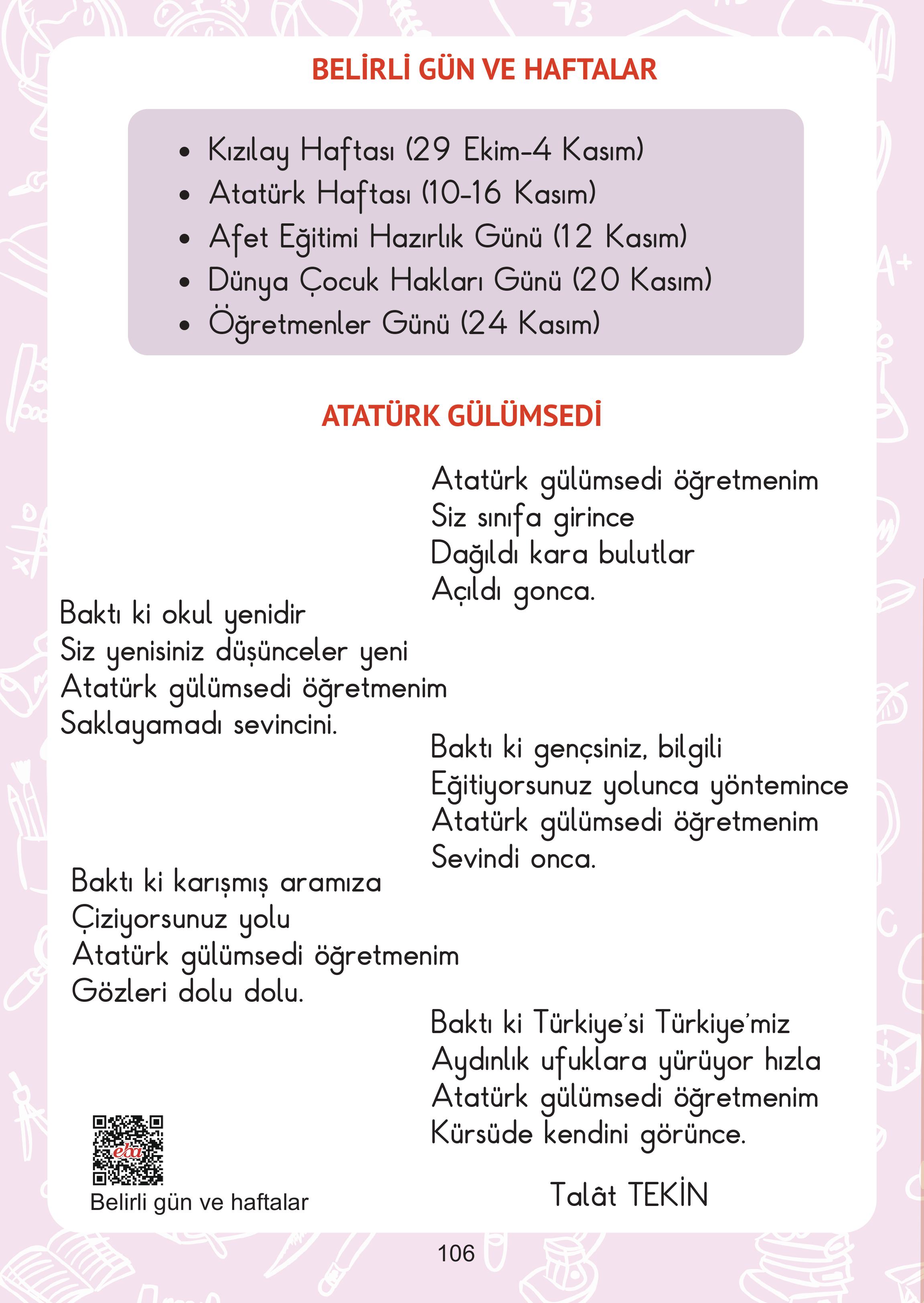 2. Sınıf Meb Yayınları Hayat Bilgisi Ders Kitabı Sayfa 106 Cevapları