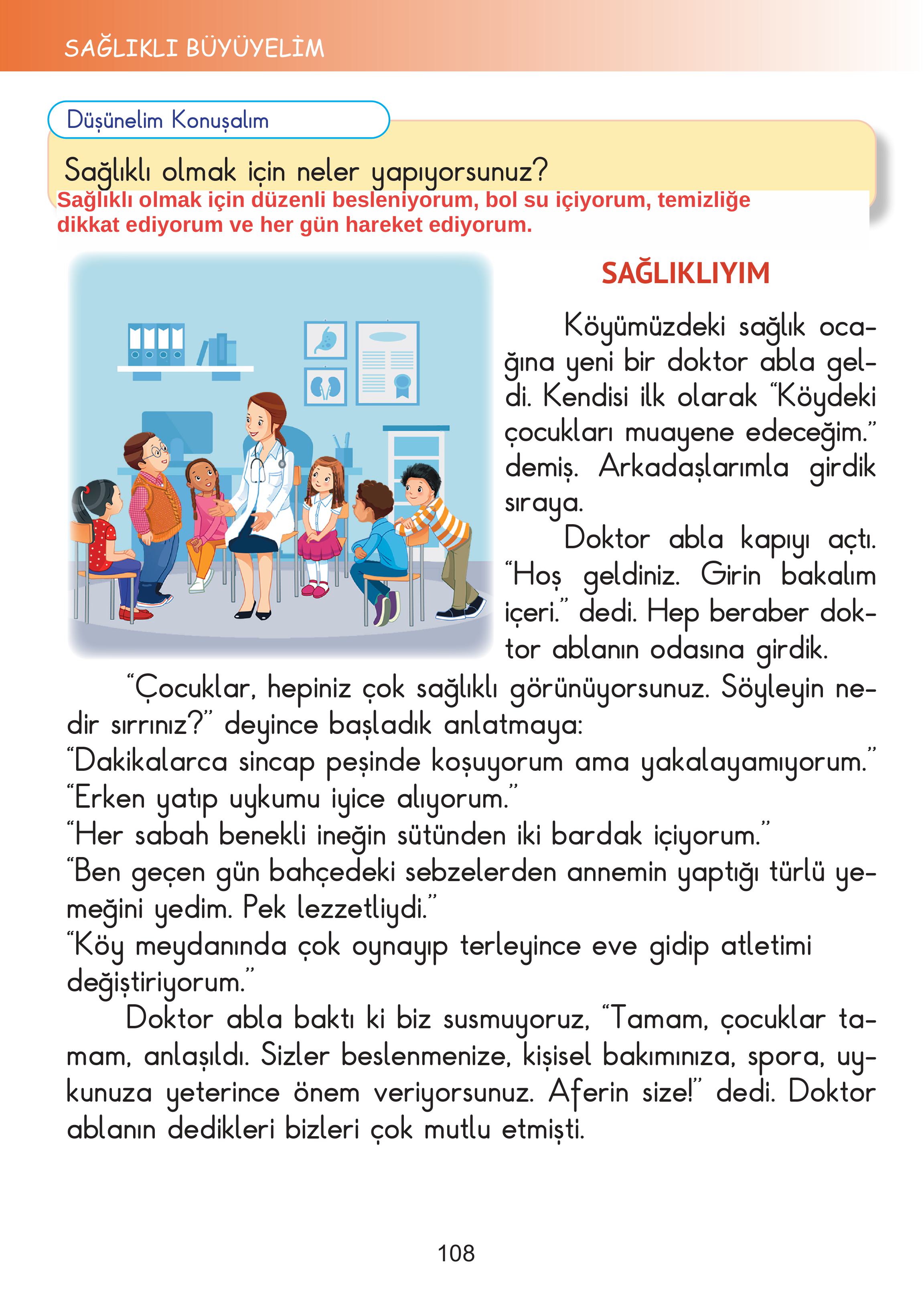 2. Sınıf Meb Yayınları Hayat Bilgisi Ders Kitabı Sayfa 108 Cevapları