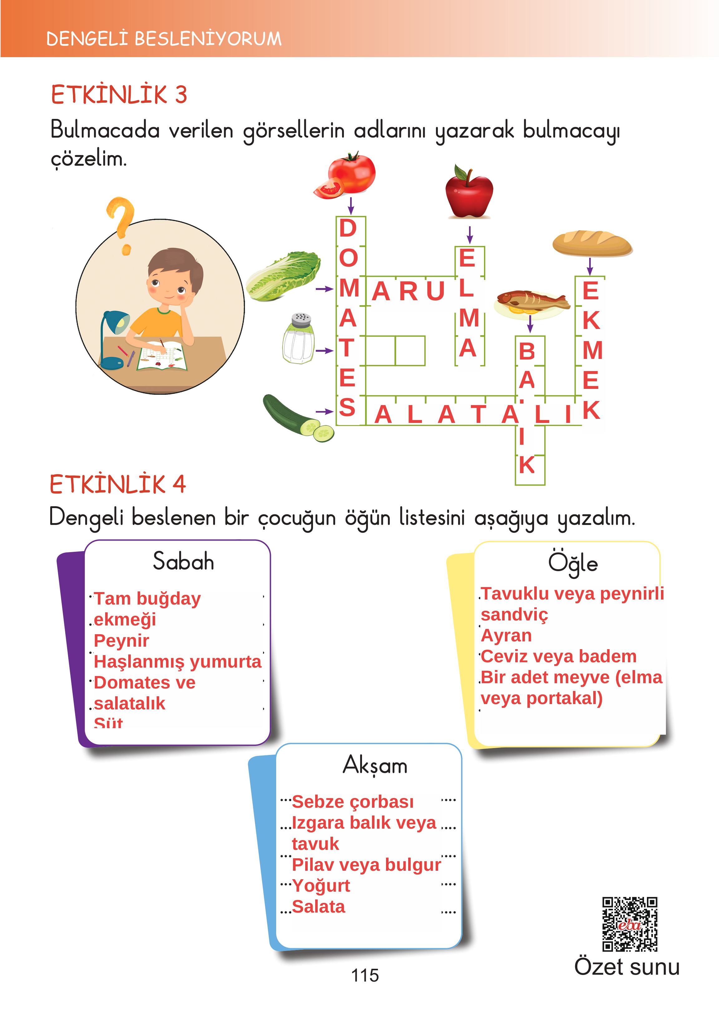 2. Sınıf Meb Yayınları Hayat Bilgisi Ders Kitabı Sayfa 115 Cevapları