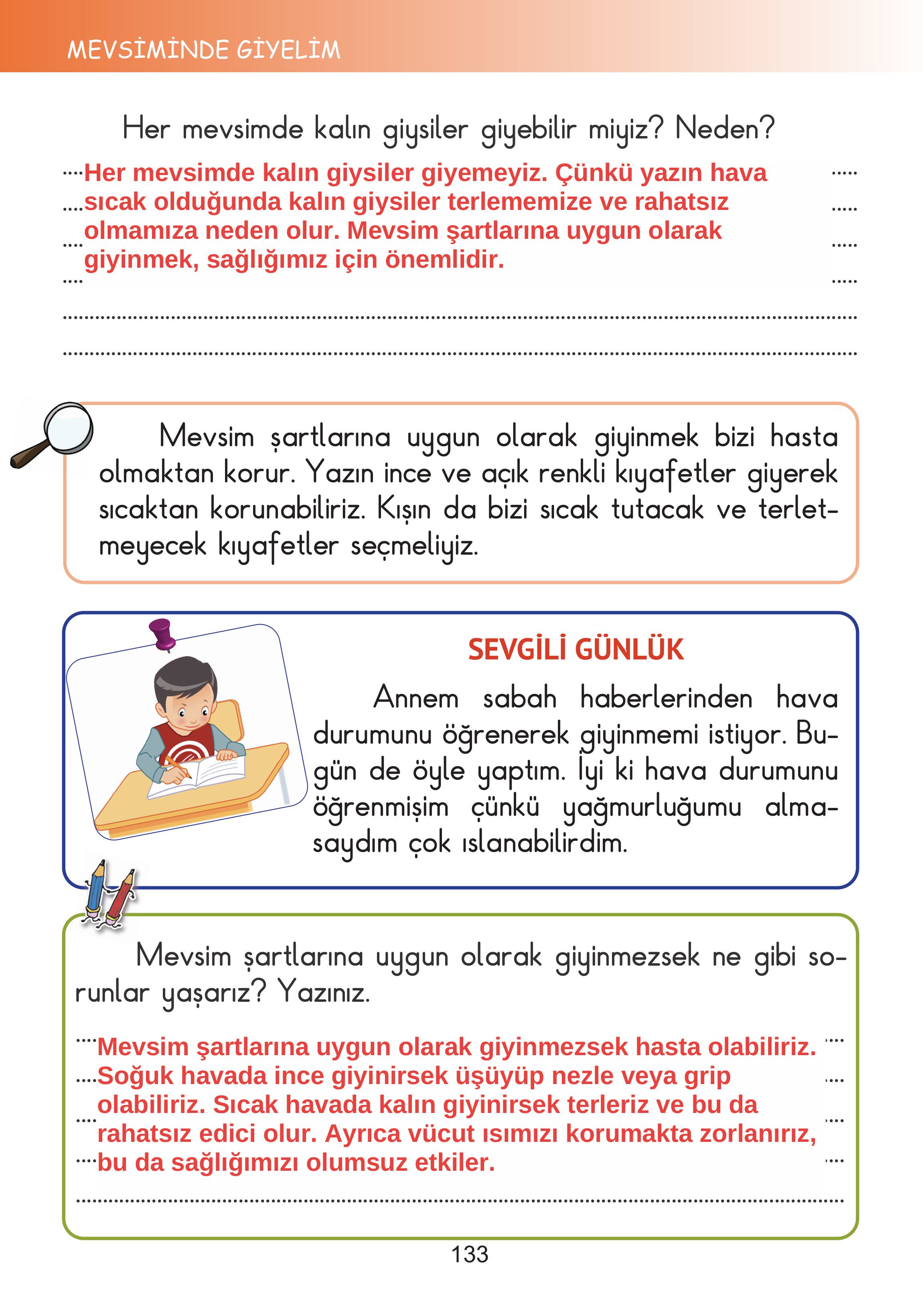 2. Sınıf Meb Yayınları Hayat Bilgisi Ders Kitabı Sayfa 133 Cevapları 2. Sınıf Meb Yayınları Hayat Bilgisi Ders Kitabı Sayfa 133 Cevapları