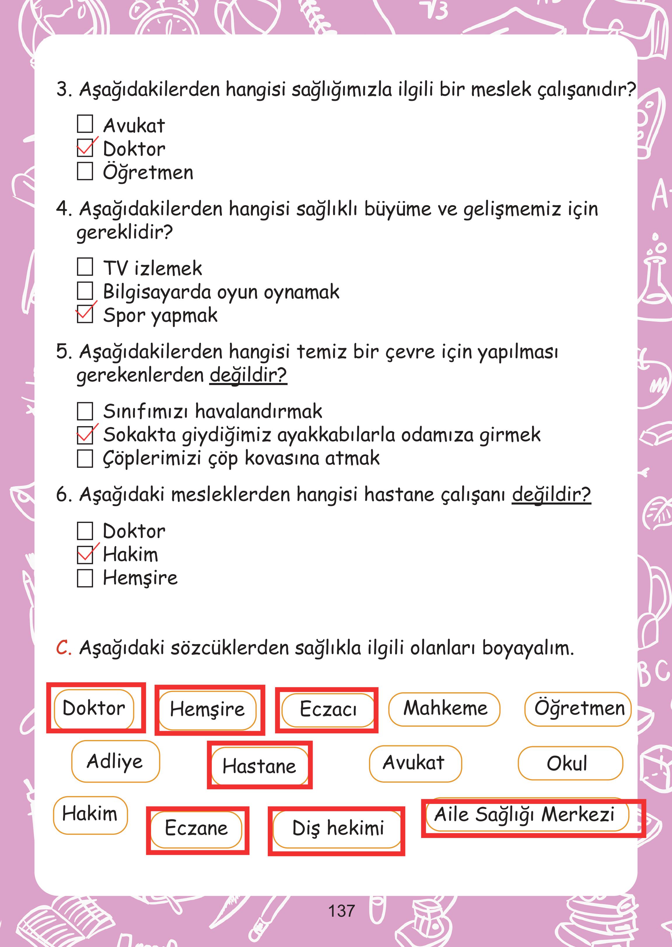2. Sınıf Meb Yayınları Hayat Bilgisi Ders Kitabı Sayfa 137 Cevapları 2. Sınıf Meb Yayınları Hayat Bilgisi Ders Kitabı Sayfa 137 Cevapları