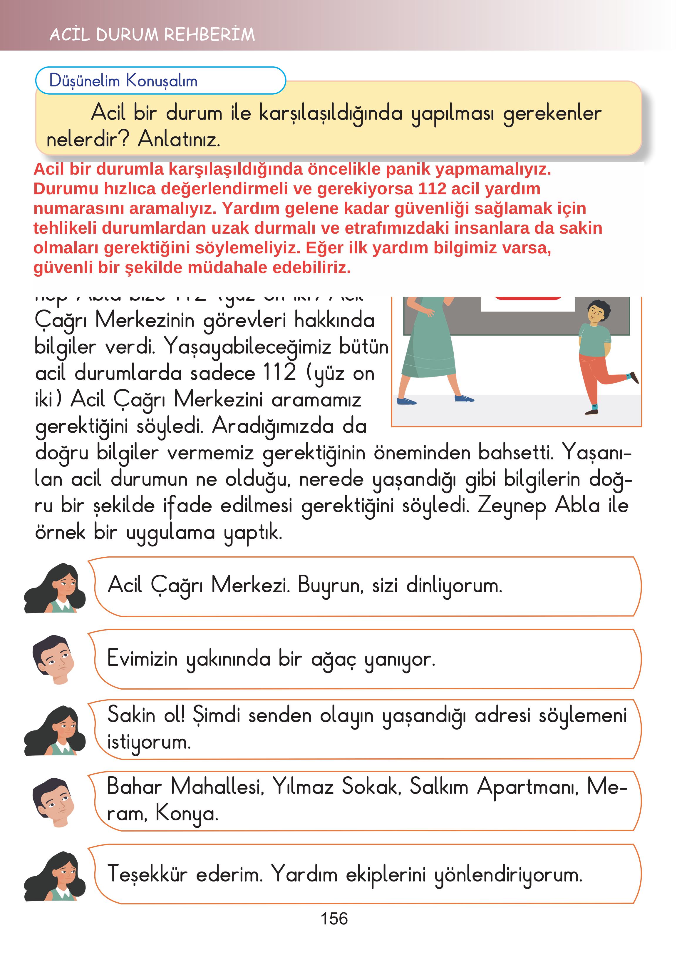 2. Sınıf Meb Yayınları Hayat Bilgisi Ders Kitabı Sayfa 156 Cevapları