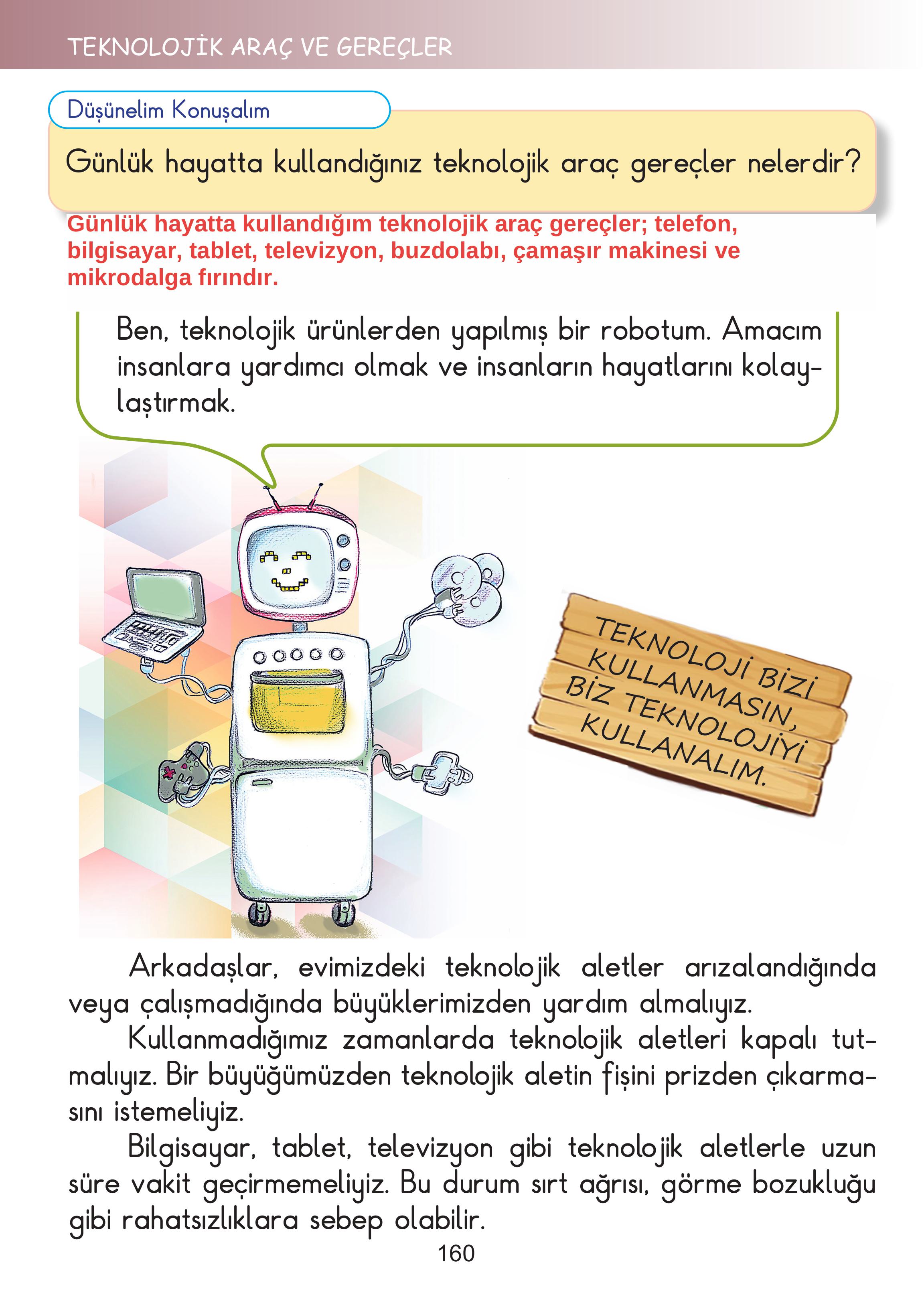 2. Sınıf Meb Yayınları Hayat Bilgisi Ders Kitabı Sayfa 160 Cevapları