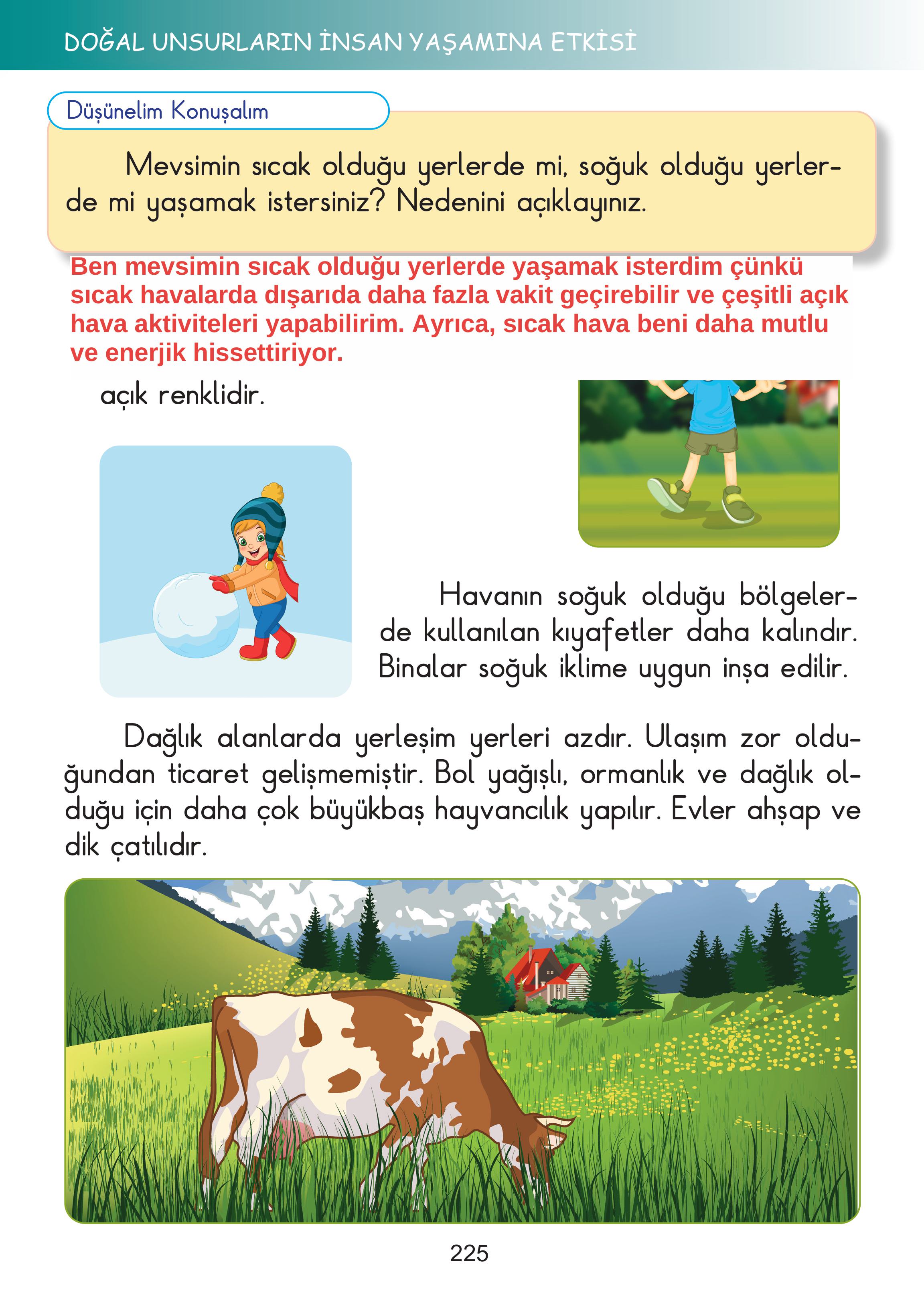 2. Sınıf Meb Yayınları Hayat Bilgisi Ders Kitabı Sayfa 225 Cevapları