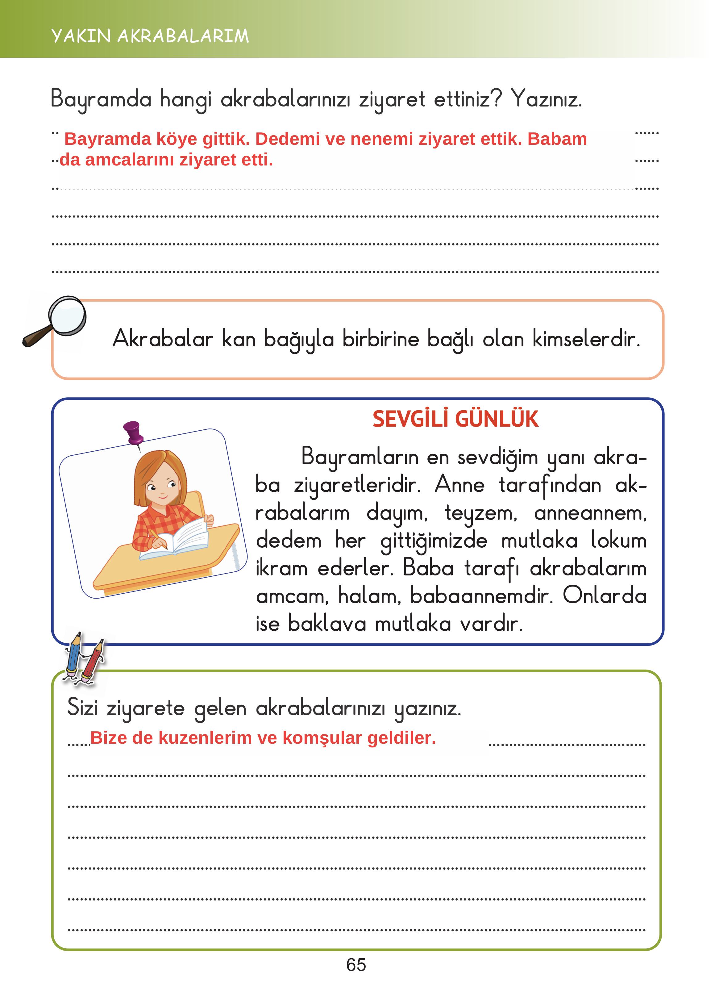 2. Sınıf Meb Yayınları Hayat Bilgisi Ders Kitabı Sayfa 65 Cevapları 2. Sınıf Meb Yayınları Hayat Bilgisi Ders Kitabı Sayfa 65 Cevapları