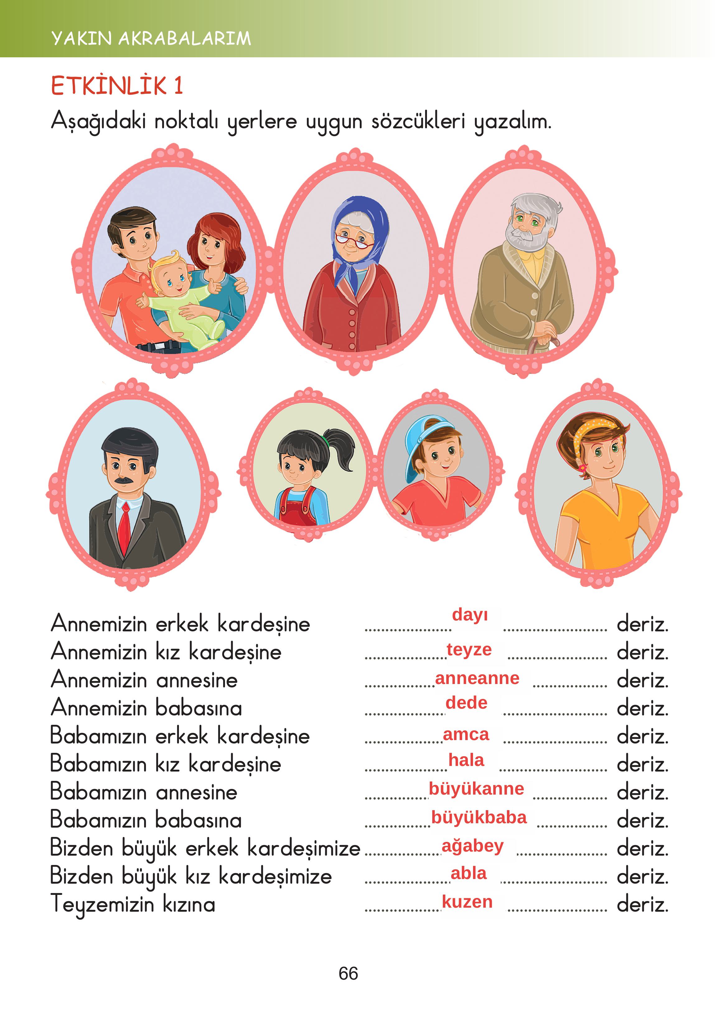 2. Sınıf Meb Yayınları Hayat Bilgisi Ders Kitabı Sayfa 66 Cevapları
