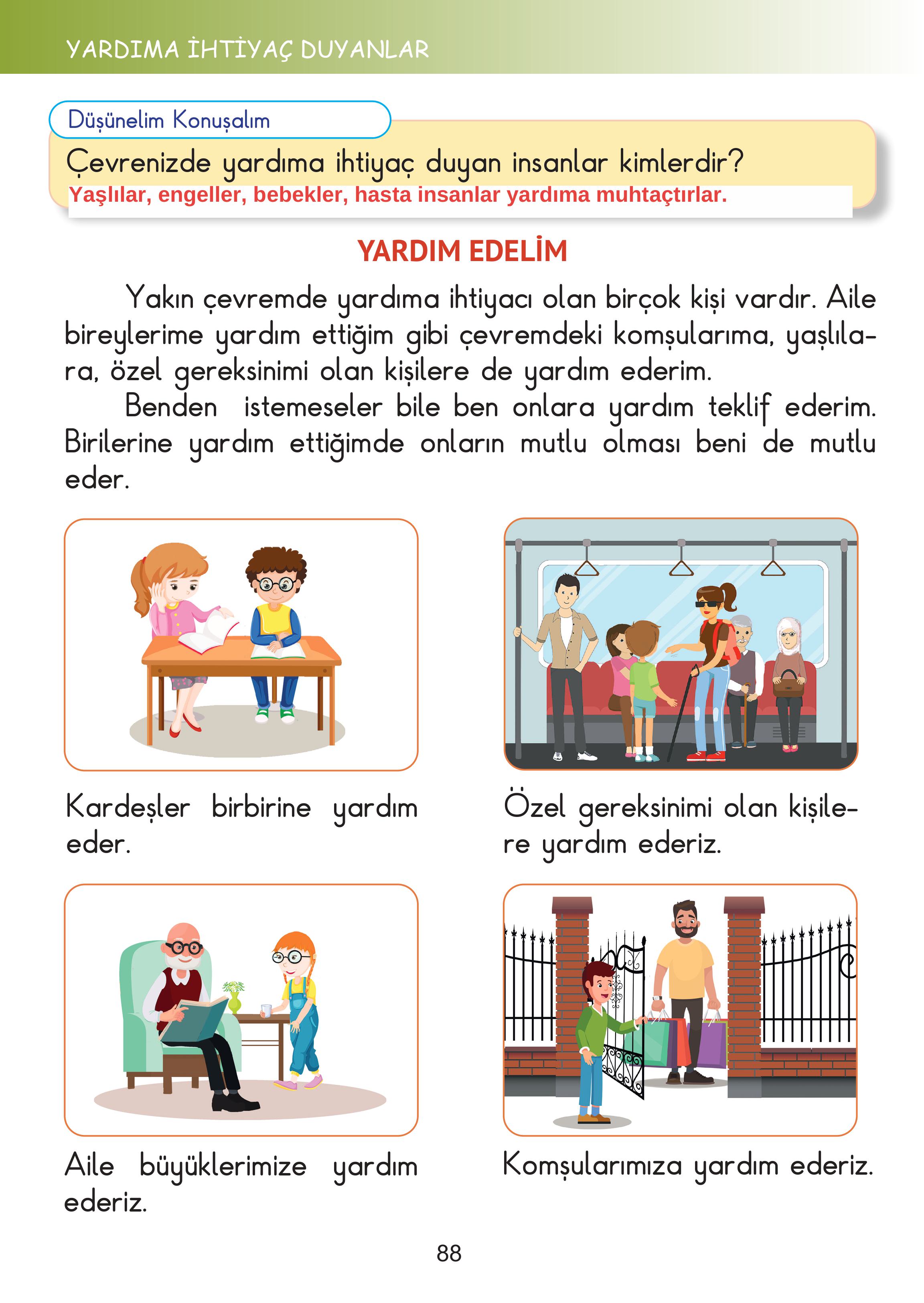 2. Sınıf Meb Yayınları Hayat Bilgisi Ders Kitabı Sayfa 88 Cevapları 2. Sınıf Meb Yayınları Hayat Bilgisi Ders Kitabı Sayfa 88 Cevapları